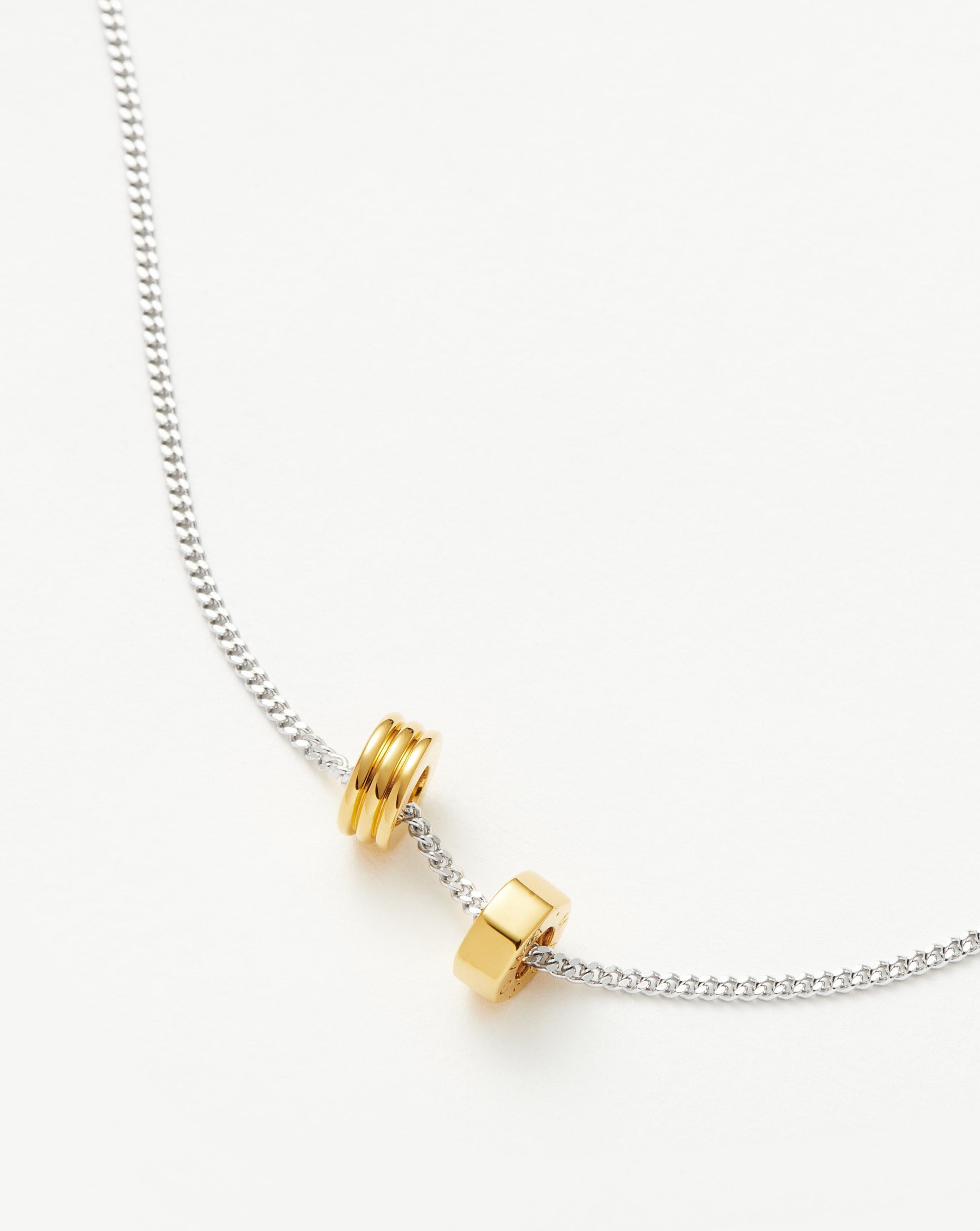 Abacus Beaded Floating Charm Necklace | 18ct Recycled Gold Vermeil and Rhodium on Sterling Silver Necklaces Missoma 