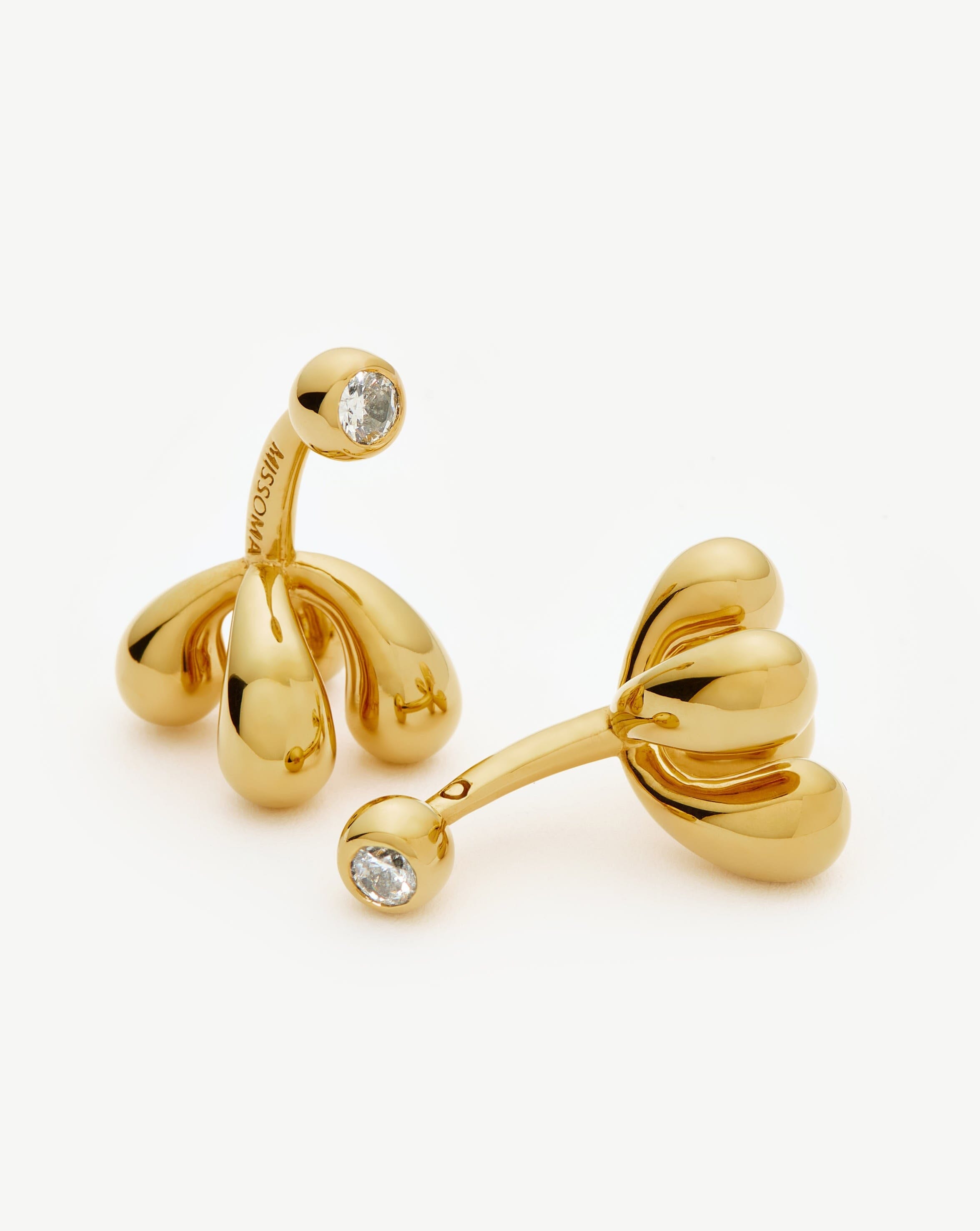 Atom Cufflinks | 18ct Gold Plated Cubic Zirconia Cufflinks Missoma 