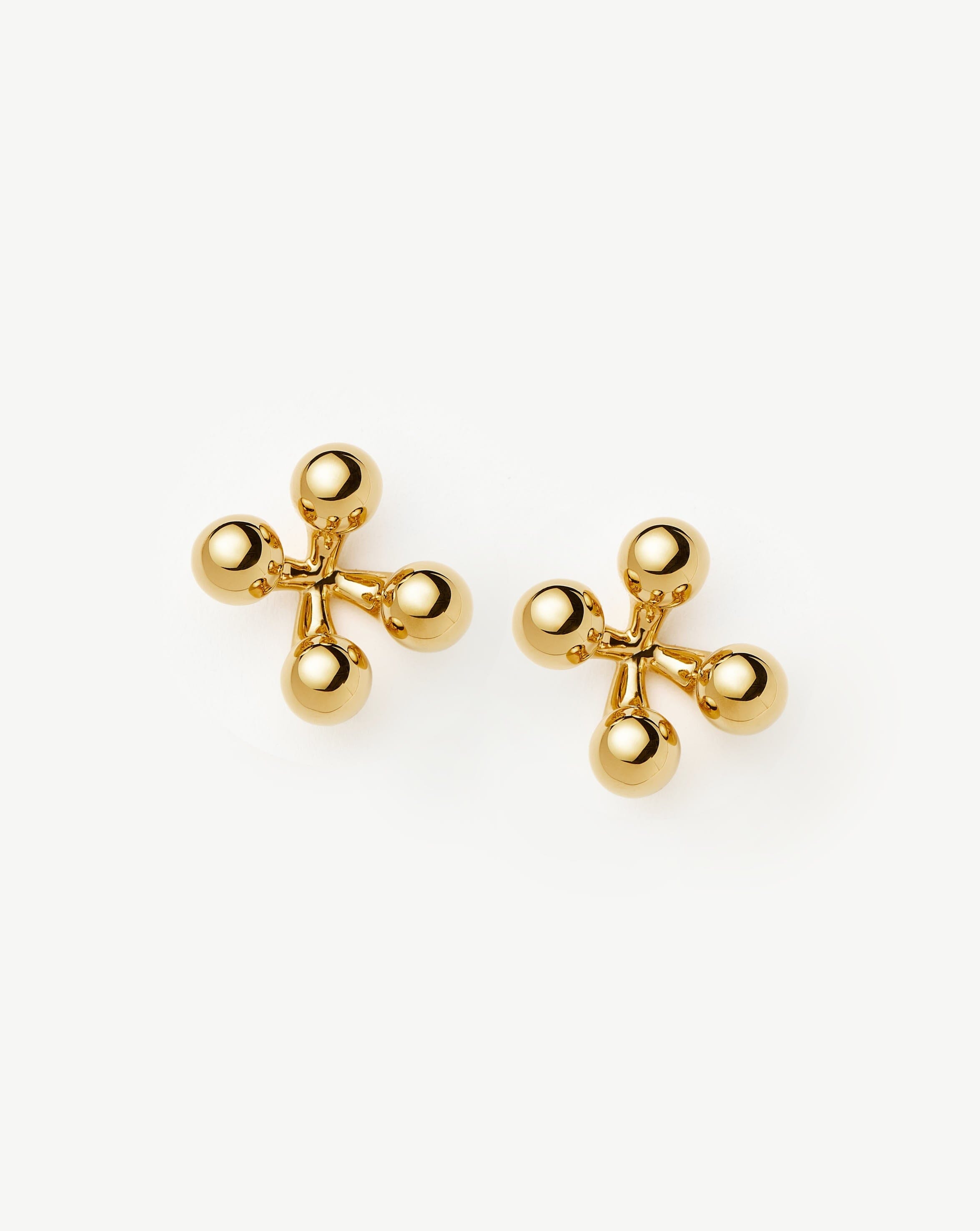 Atom Oversized Stud Earrings | 18ct Gold Plated Earrings Missoma 