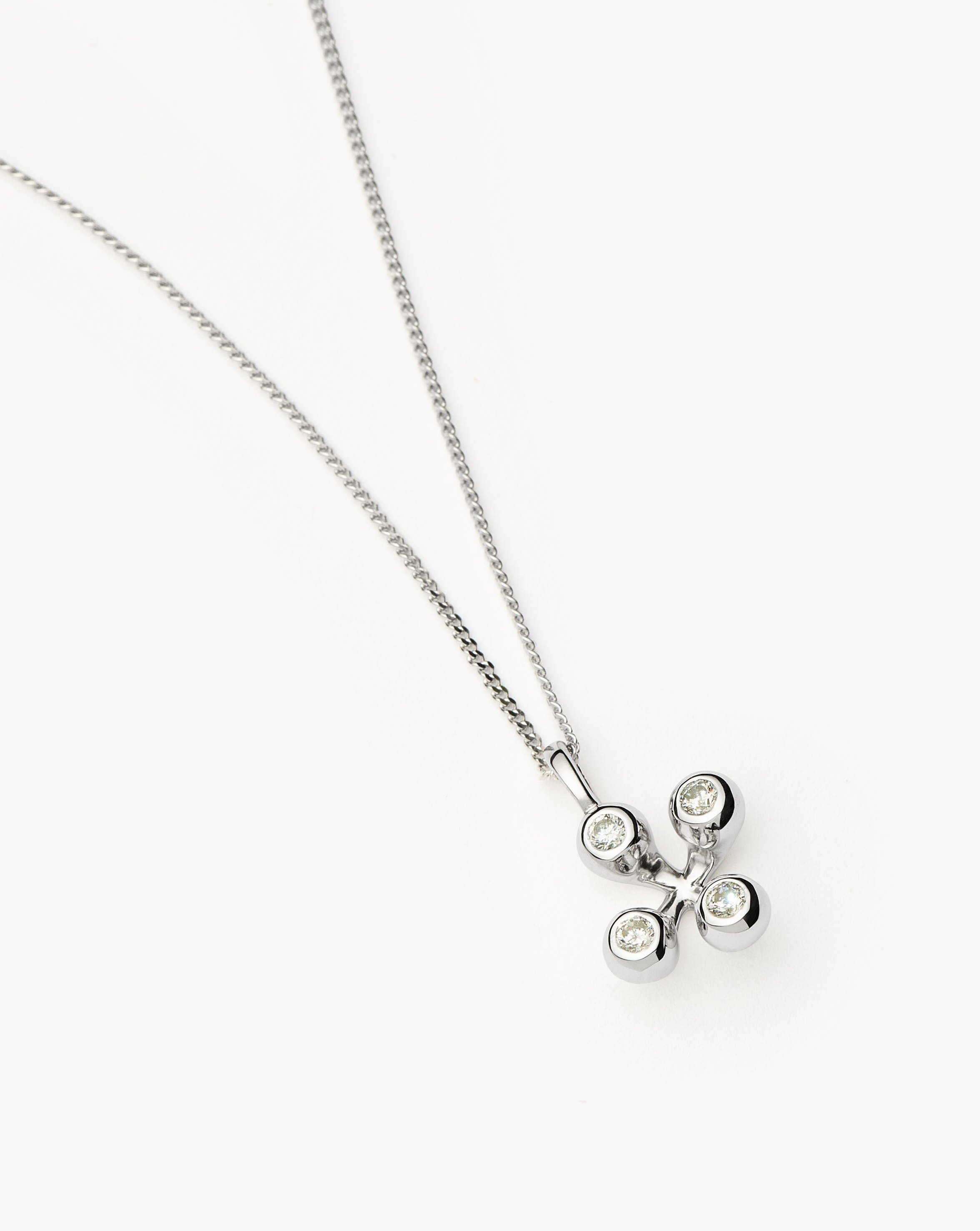 Atom Pendant Necklace | Sterling Silver Cubic Zirconia Necklaces Missoma 