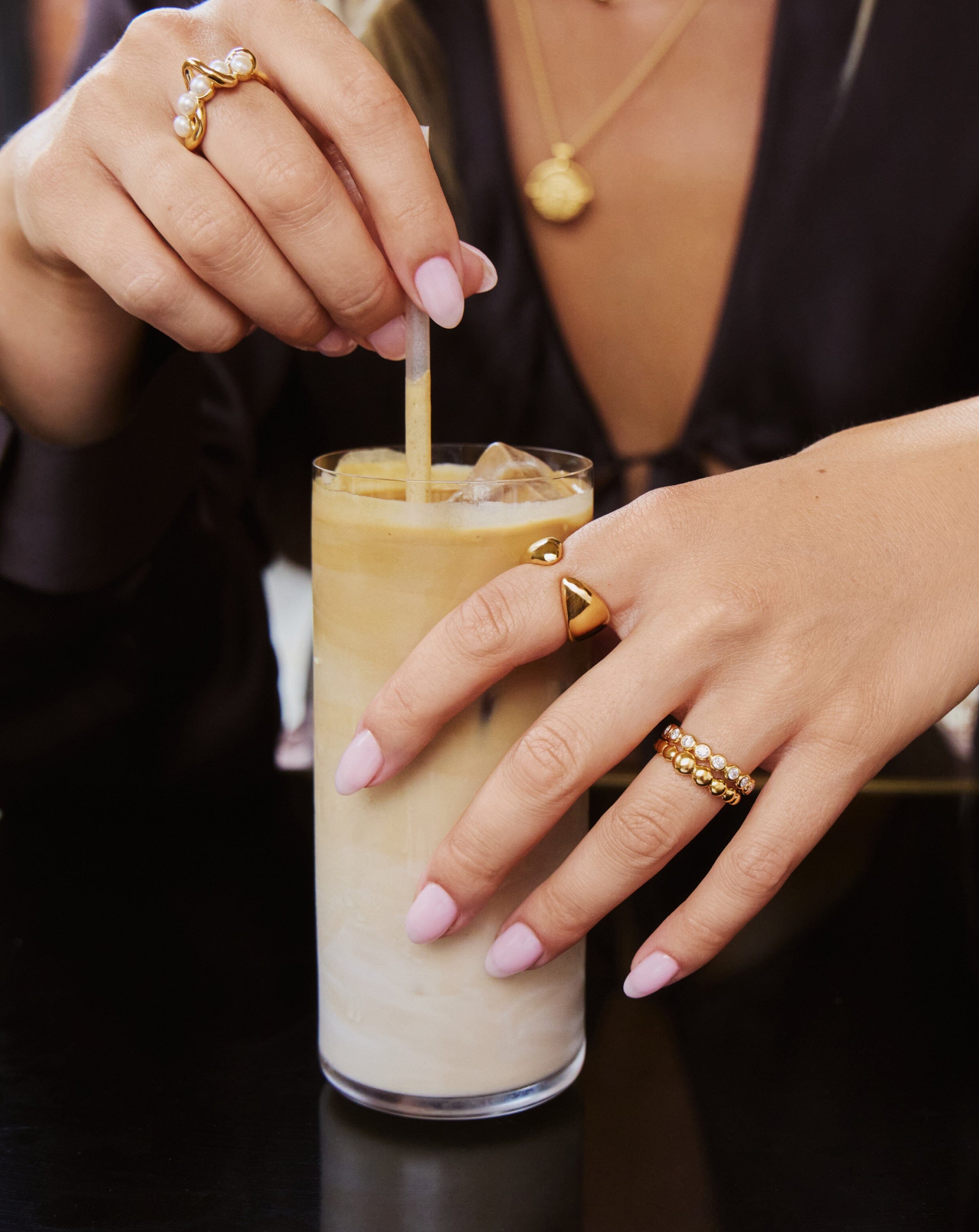 Beaded Stacking Ring | 18ct Gold Vermeil Rings Missoma 