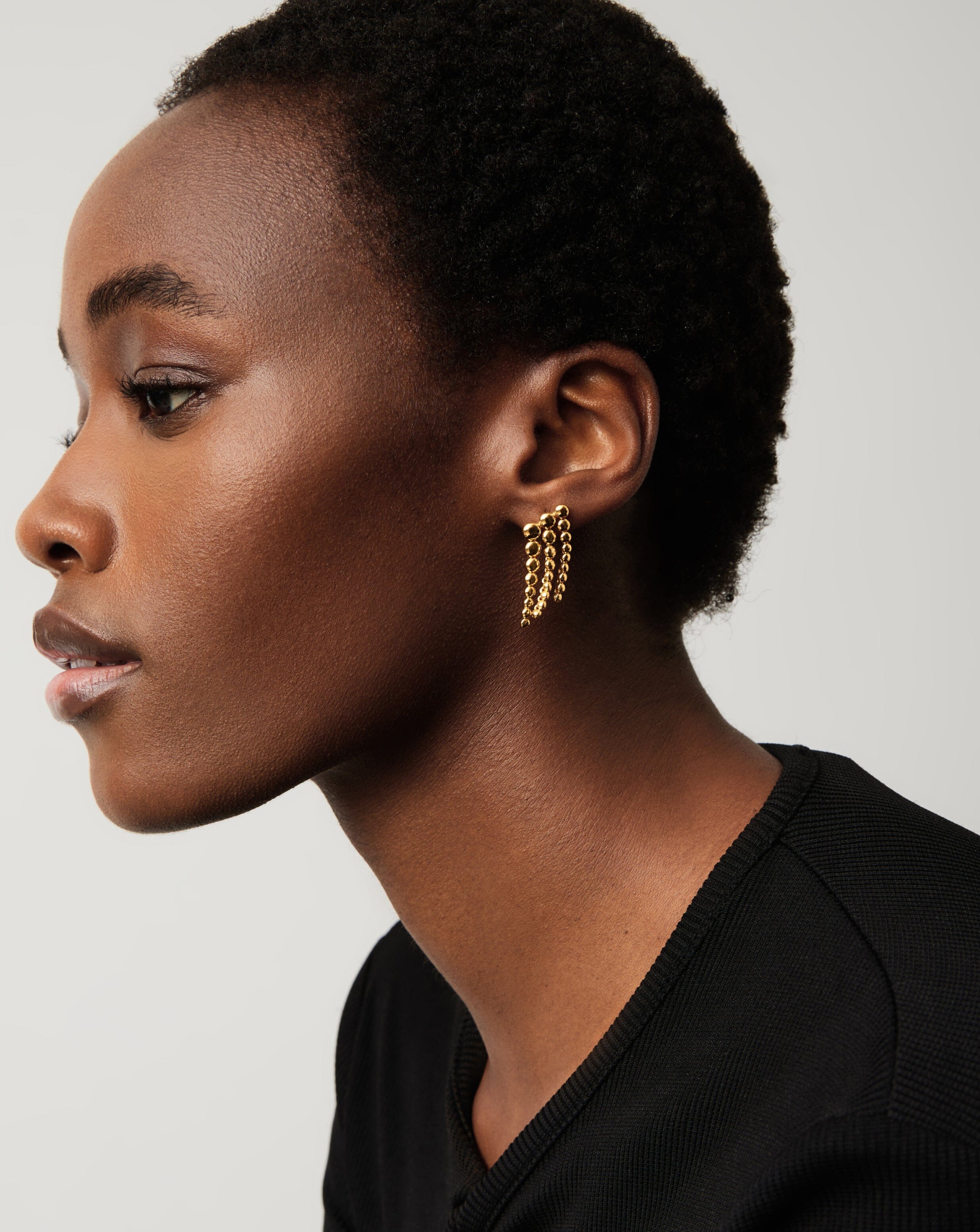 Beaded Waterfall Drop Earrings | 18ct Gold Vermeil Earrings Missoma 