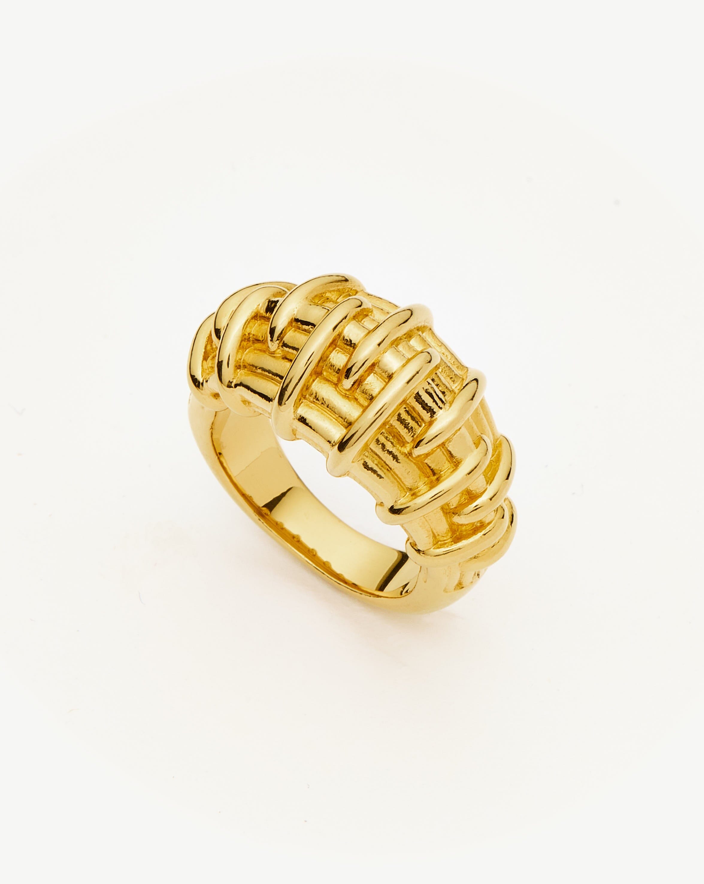 Bombe Raffia Ring | 18ct Gold Plated Rings Missoma 