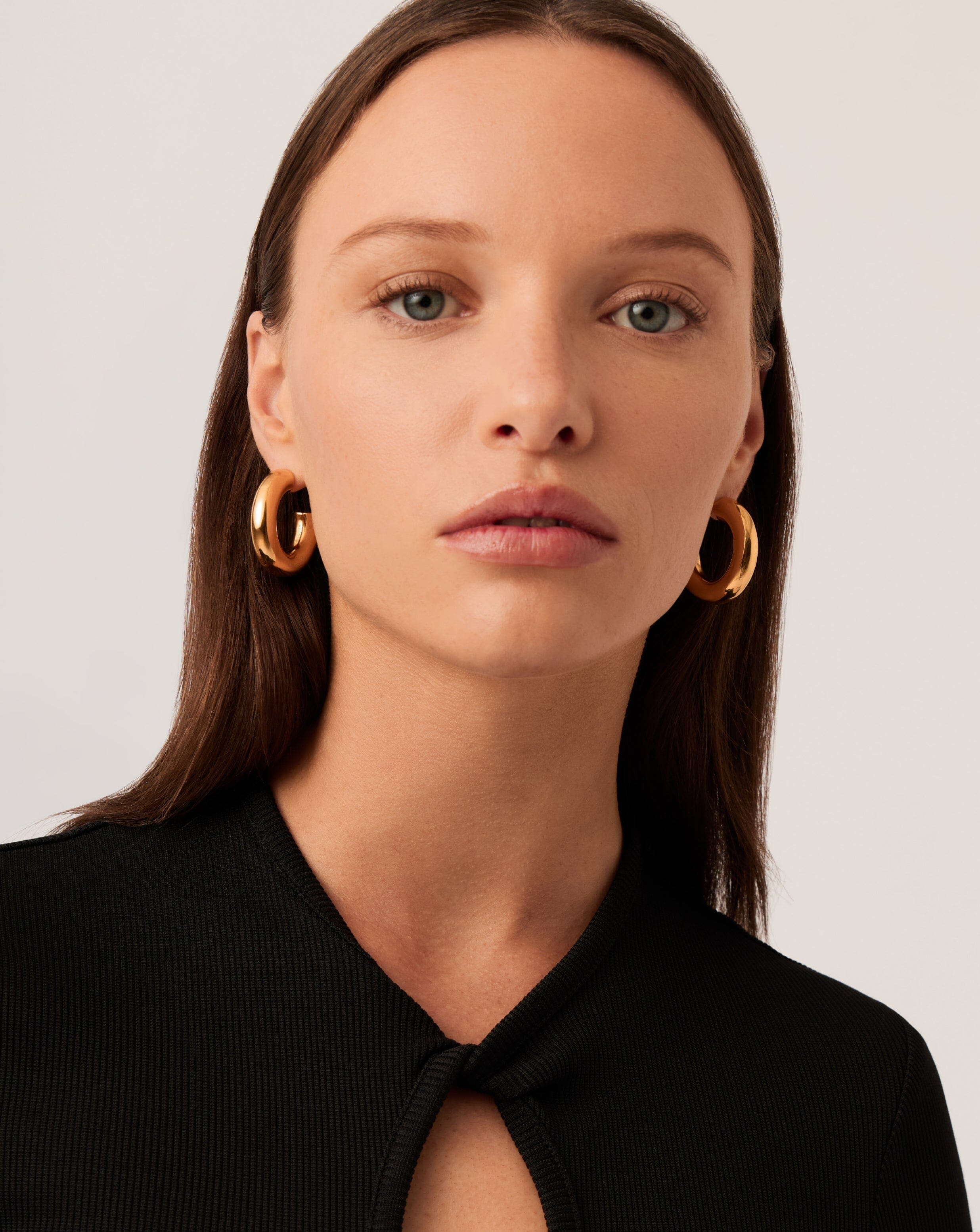 Chubby Large Hoop Earrings | 18ct Gold Plated Earrings Missoma 