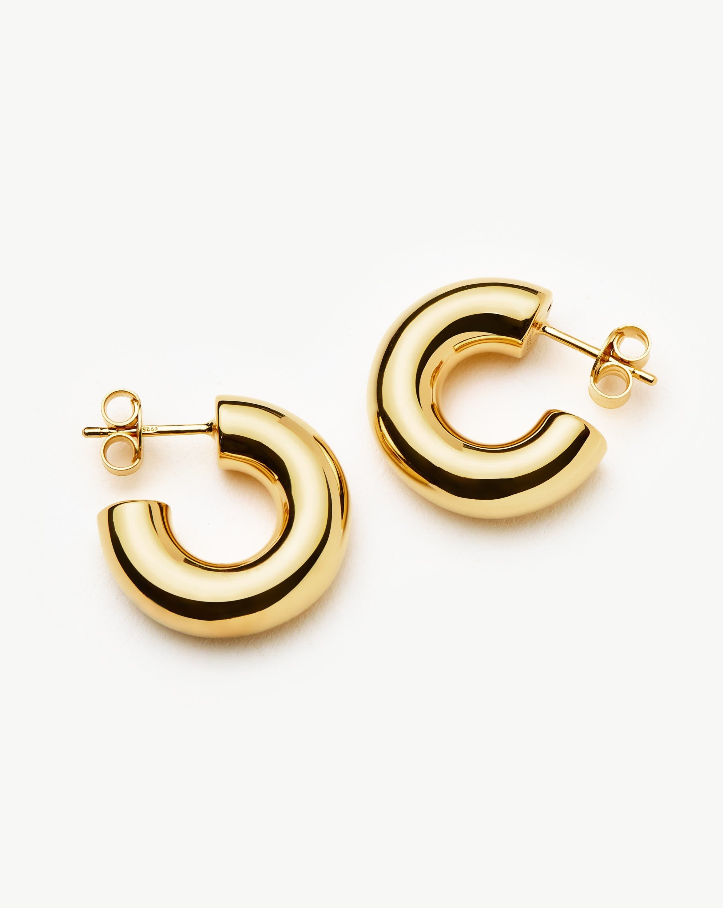 Chubby Small Hoop Earrings | 18ct Gold Vermeil Earrings Missoma 