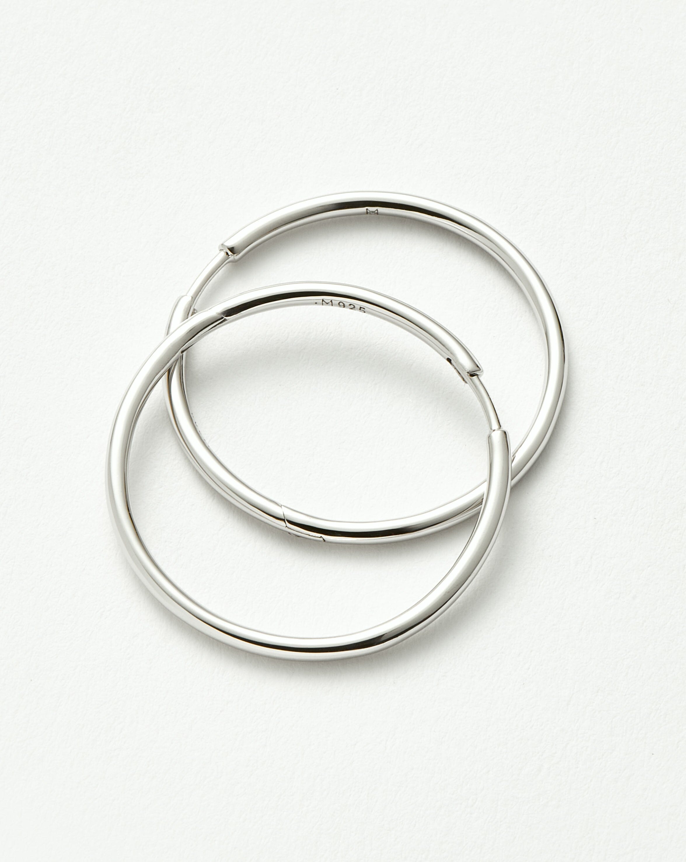 Classic Medium Hoop Earrings | Rhodium Plated on Recycled Sterling Silver Earrings Missoma 