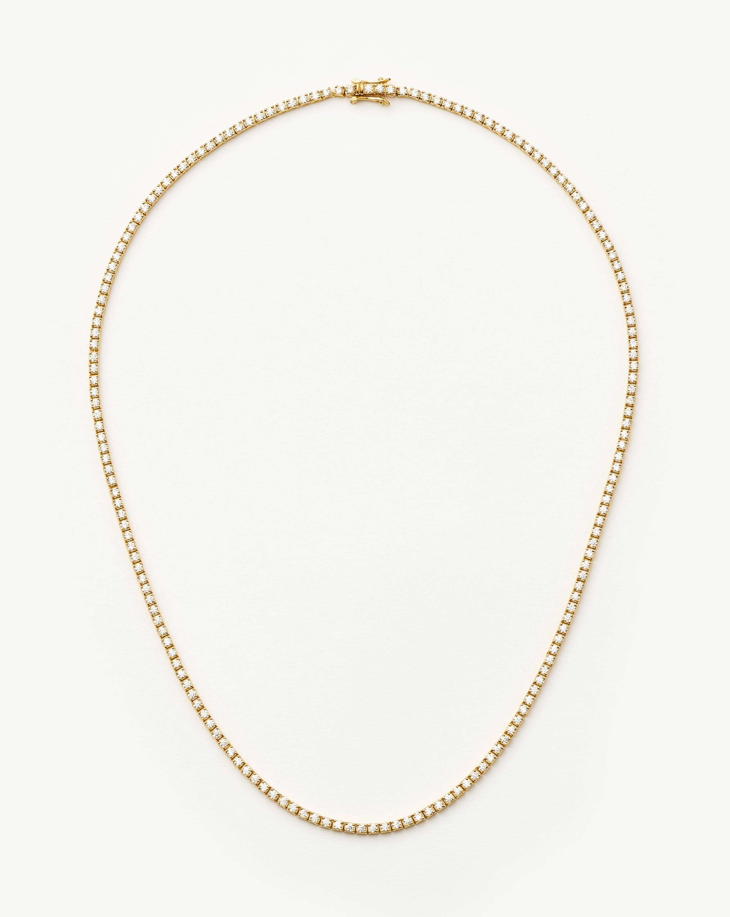 Classic Tennis Necklace | 18ct Gold Vermeil Cubic Zirconia Necklaces Missoma 