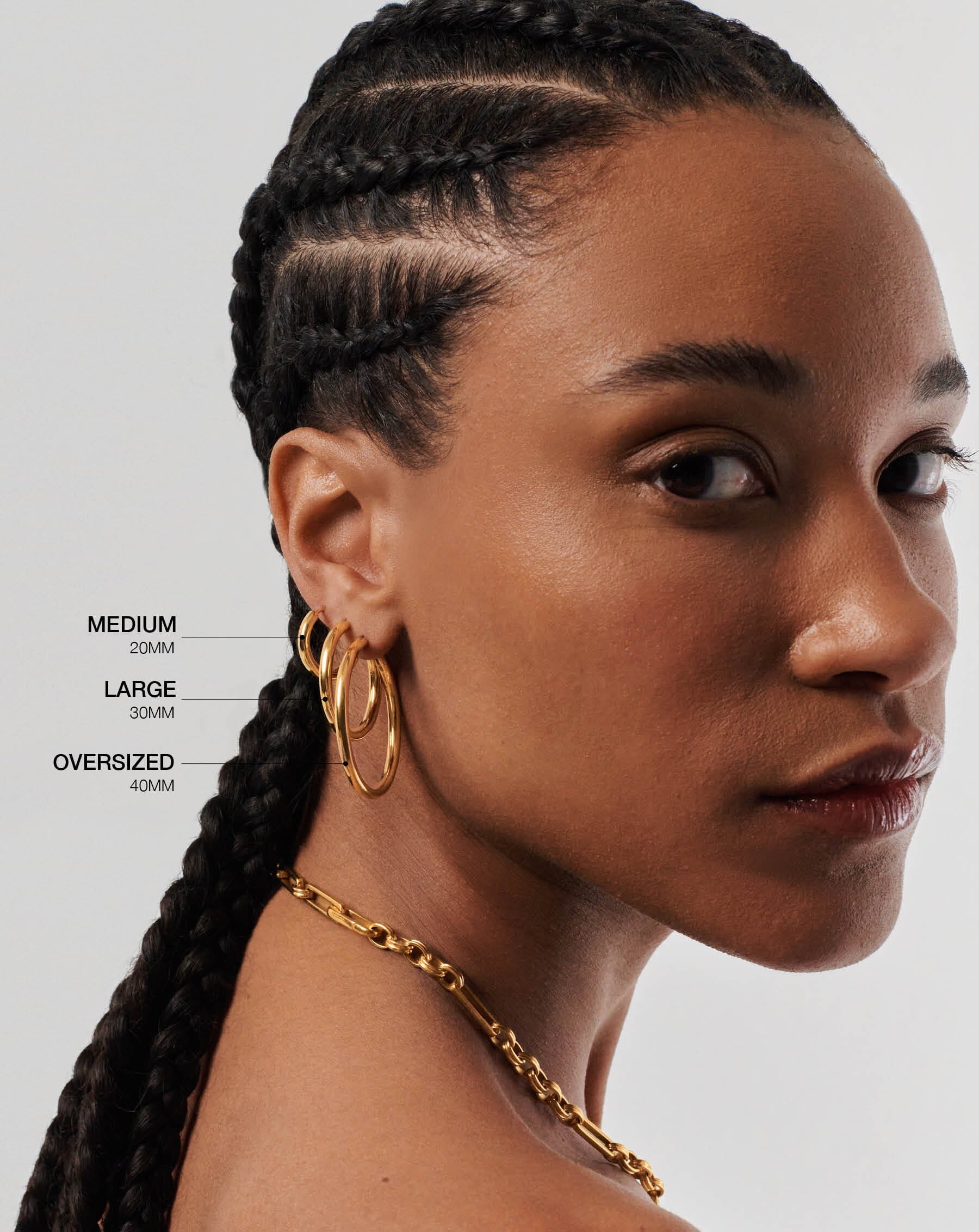 Classic Tunnel Oversized Hoop Earrings | 18ct Gold Plated Earrings Missoma 