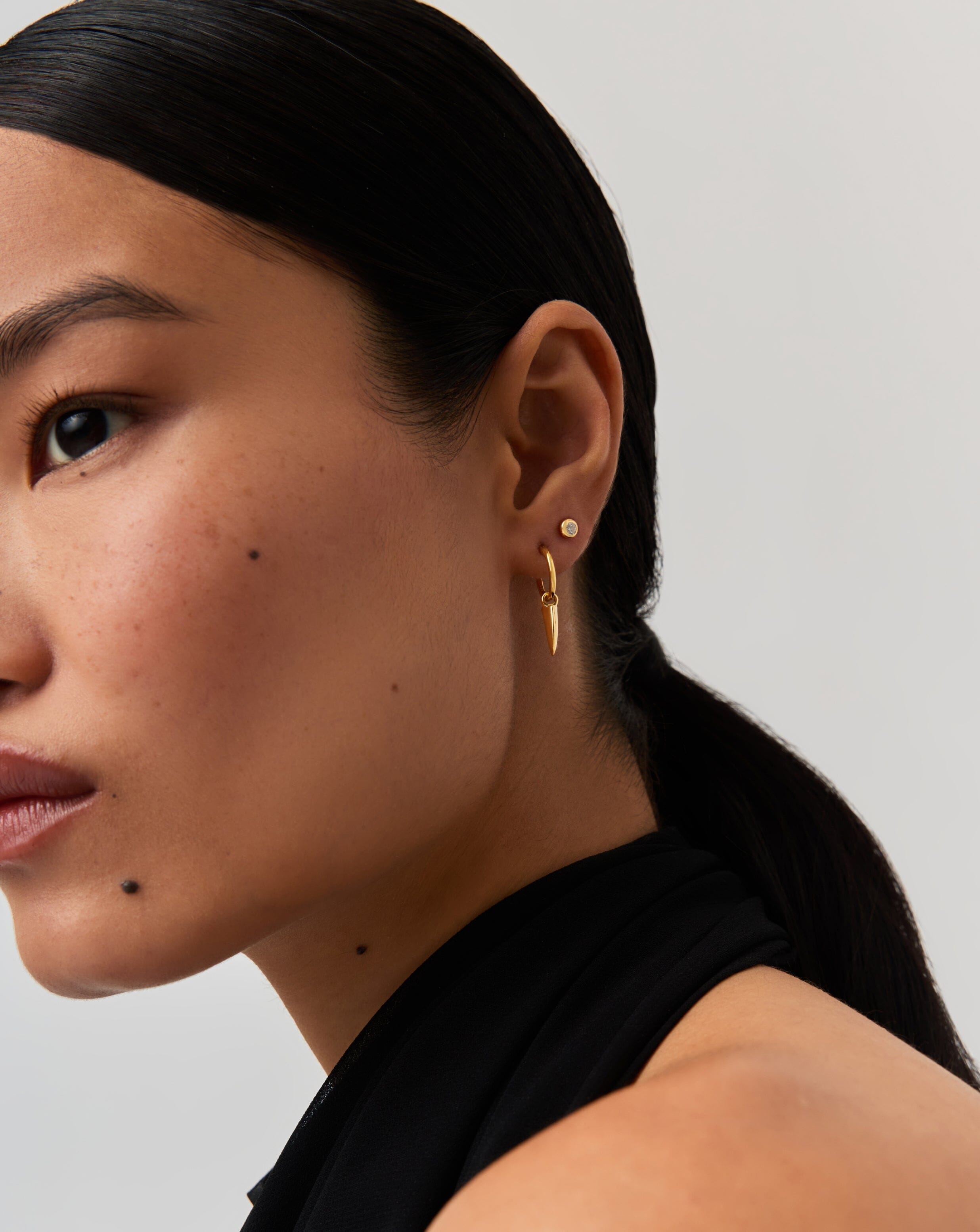 Claw Hoop & Stud Earring Set | 18ct Gold Vermeil Layering Sets Missoma 