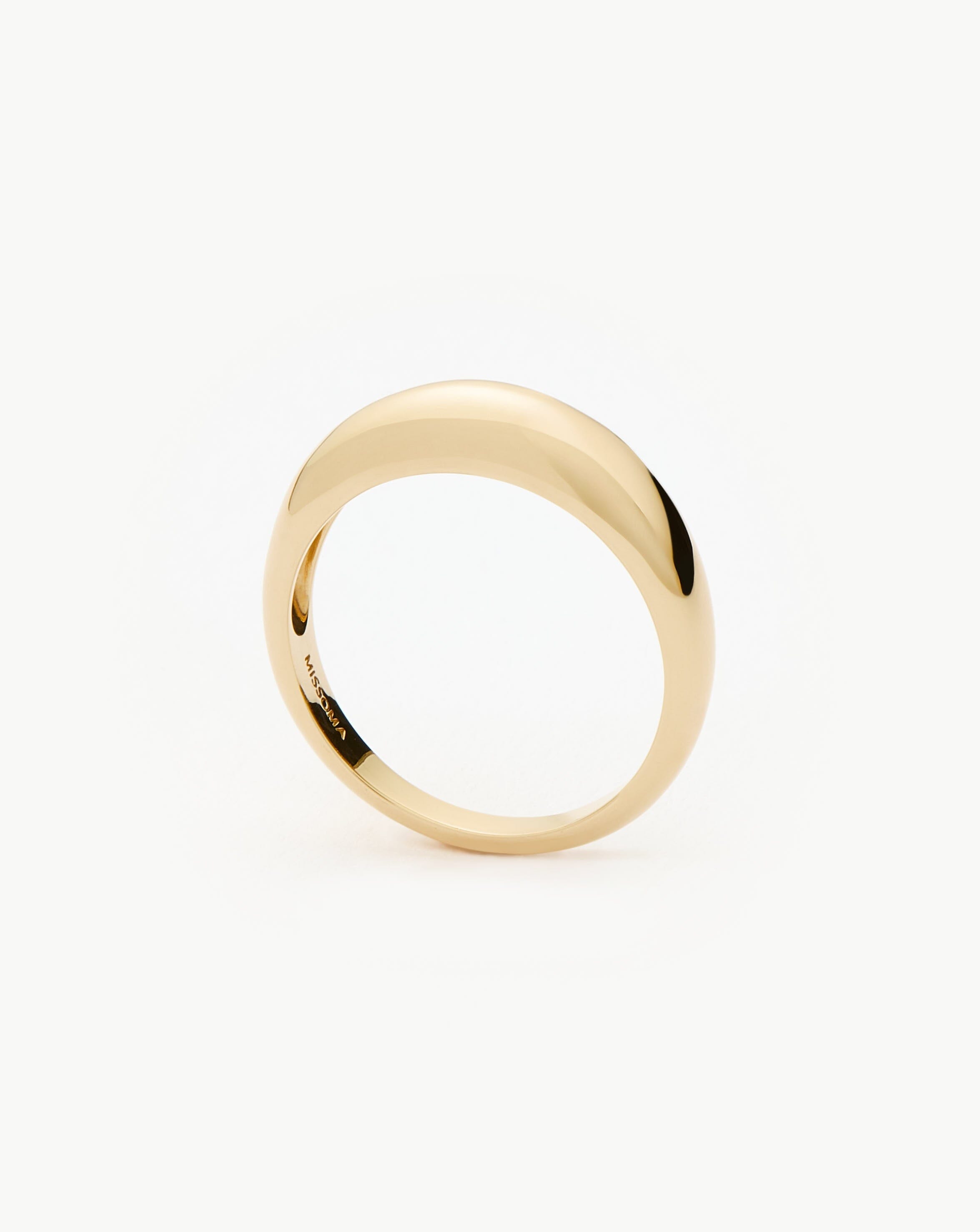 Fine Classic Dome Ring | 14ct Solid Gold Rings Missoma 