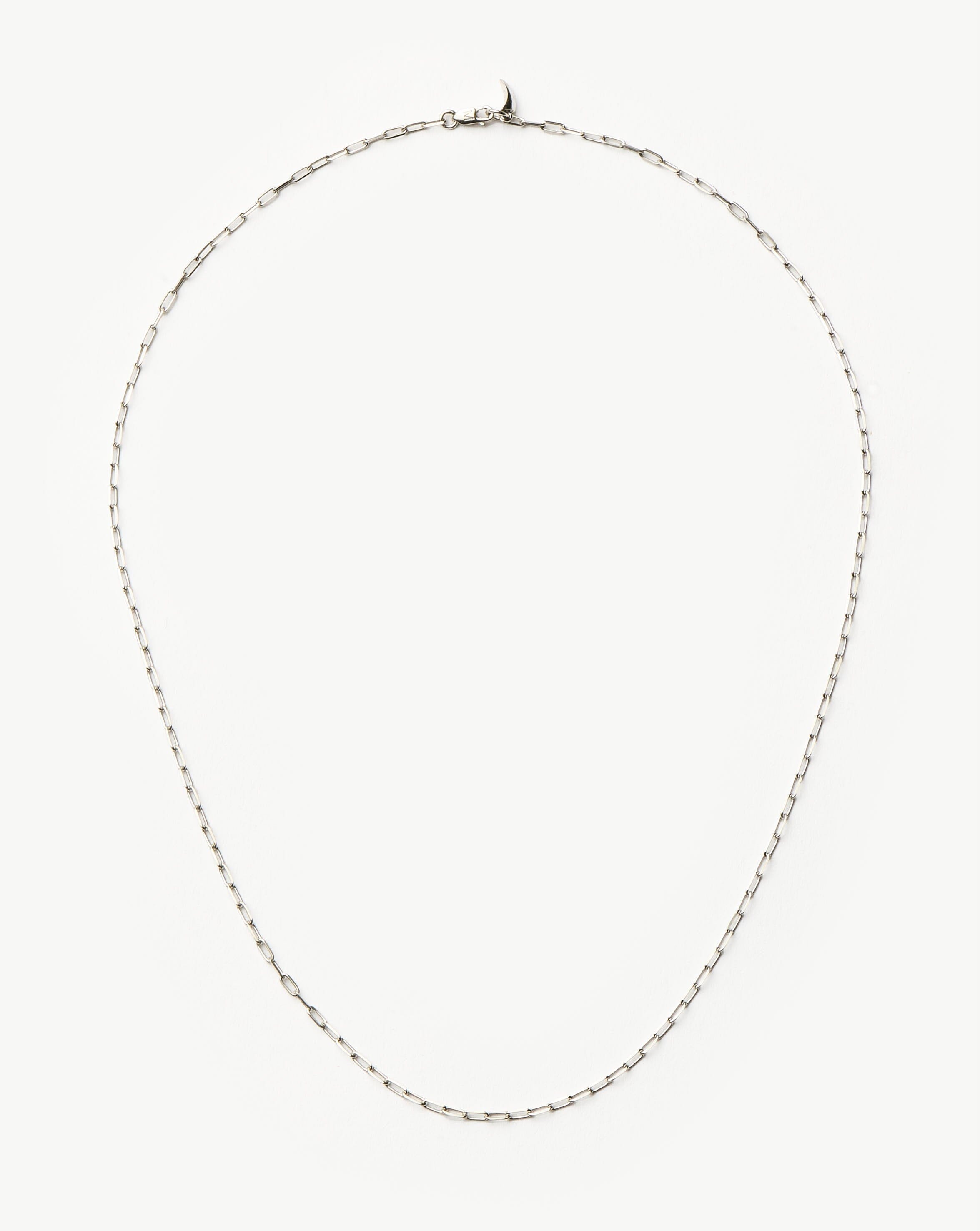 Fine Classic Paperclip Chain Necklace | 14ct Solid White Gold Necklaces Missoma 