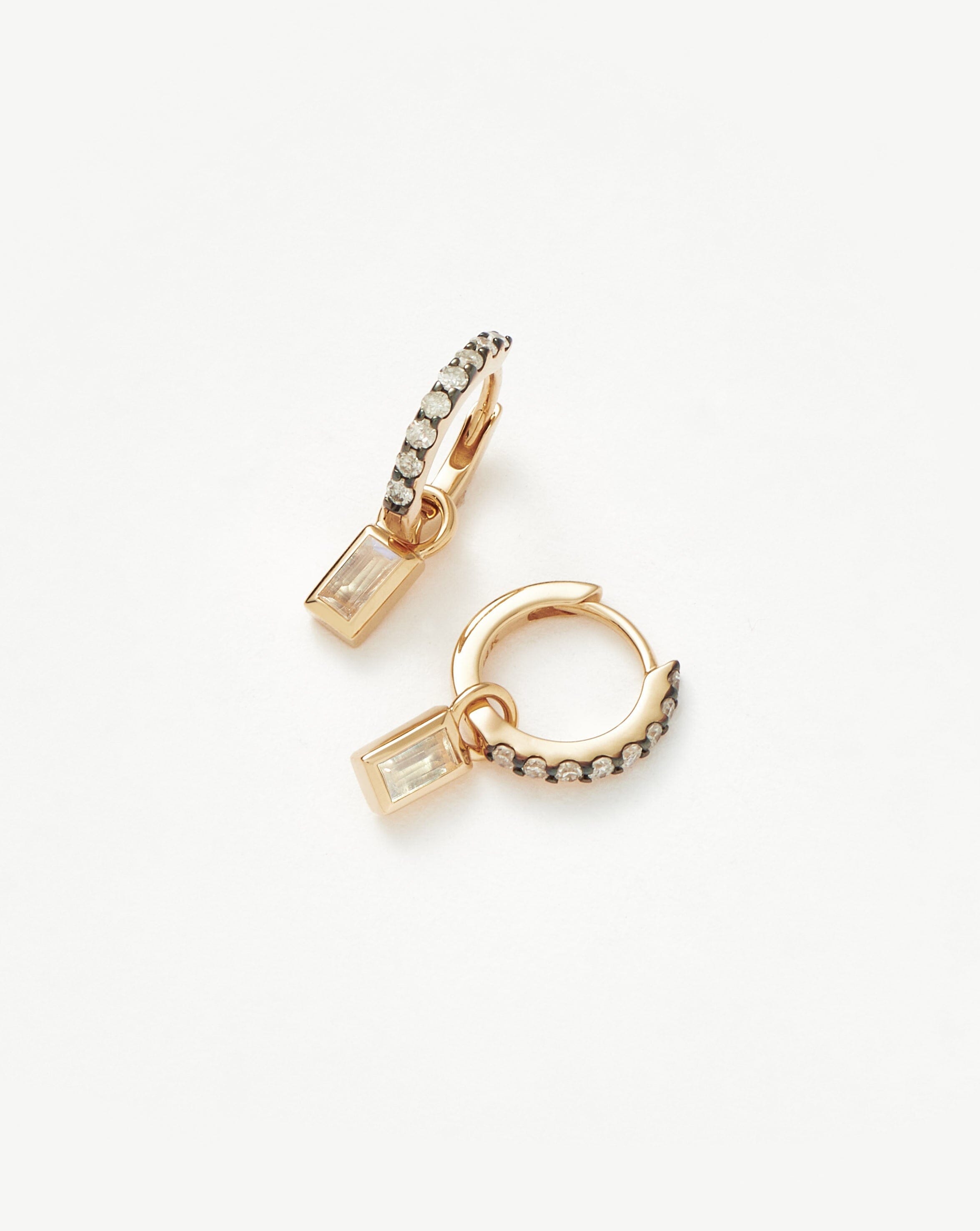 Fine Diamond & Gemstone Charm Hoop Earrings Earrings Missoma 