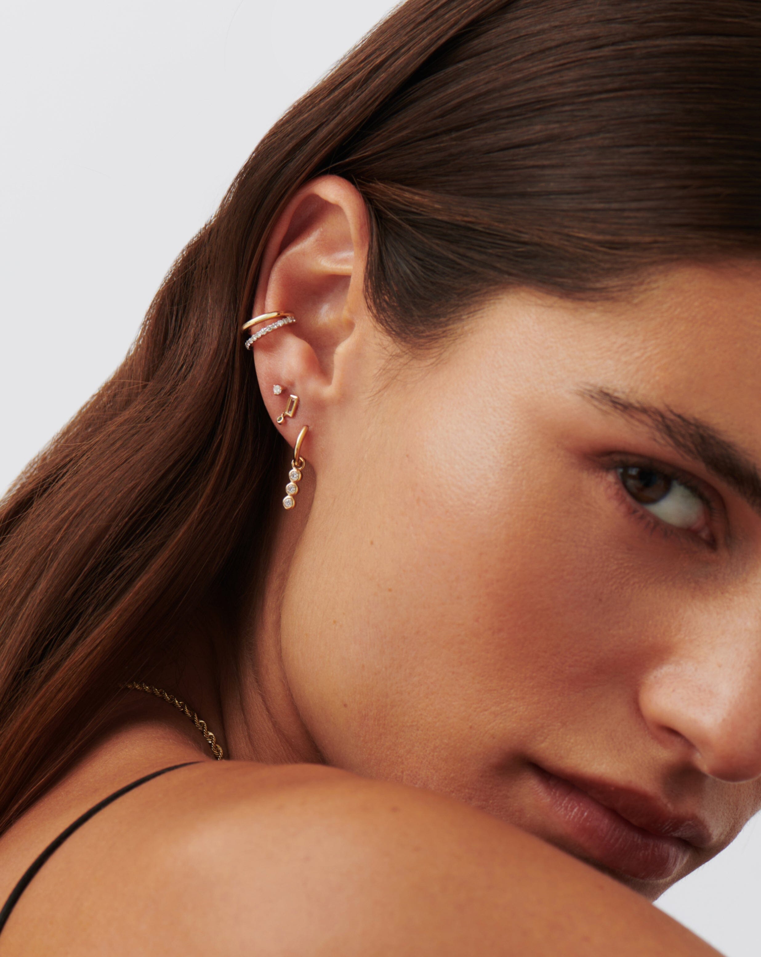 Fine Diamond Single Piercing Stud Earring Earrings Missoma 