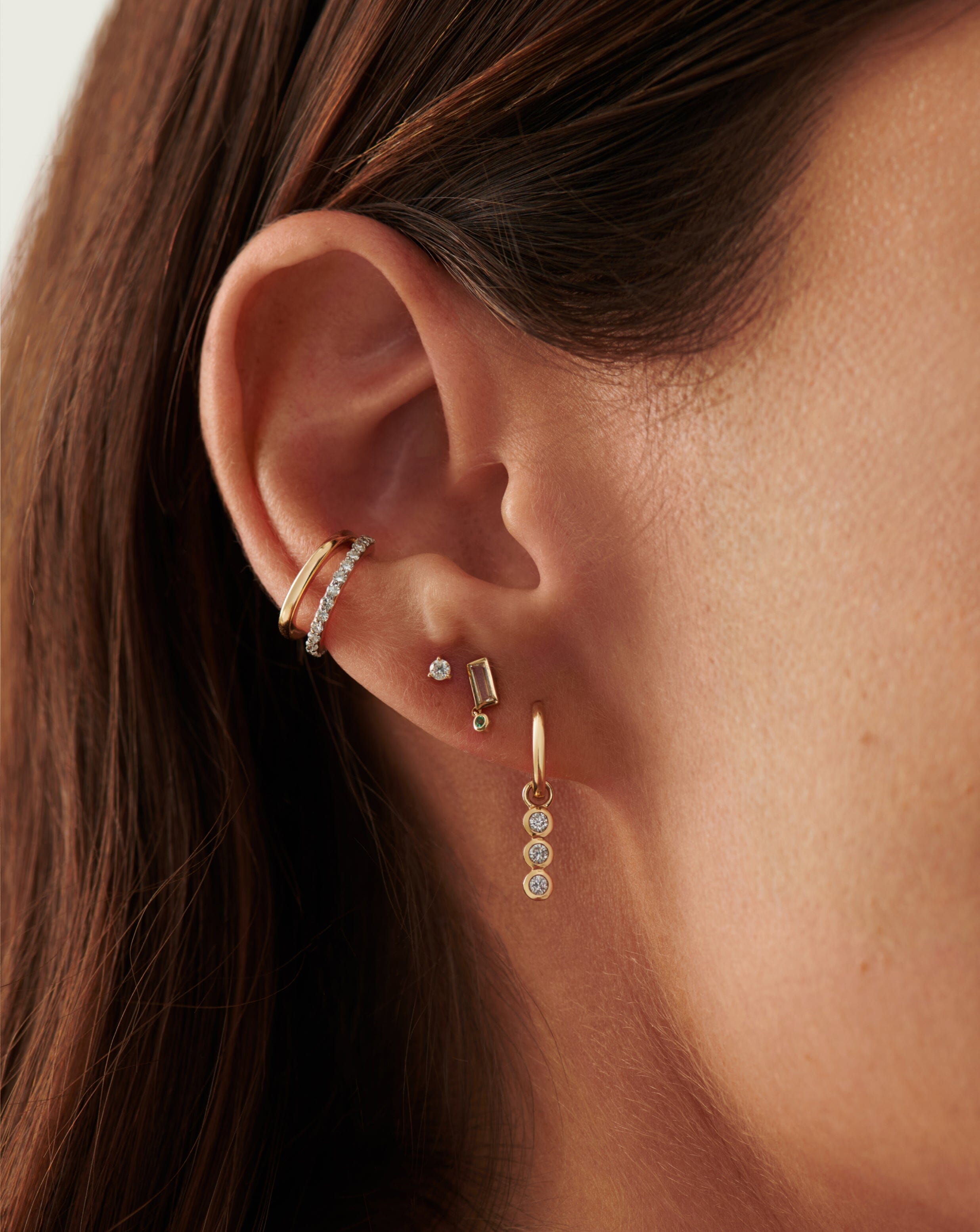 Fine Diamond Single Piercing Stud Earring Earrings Missoma 