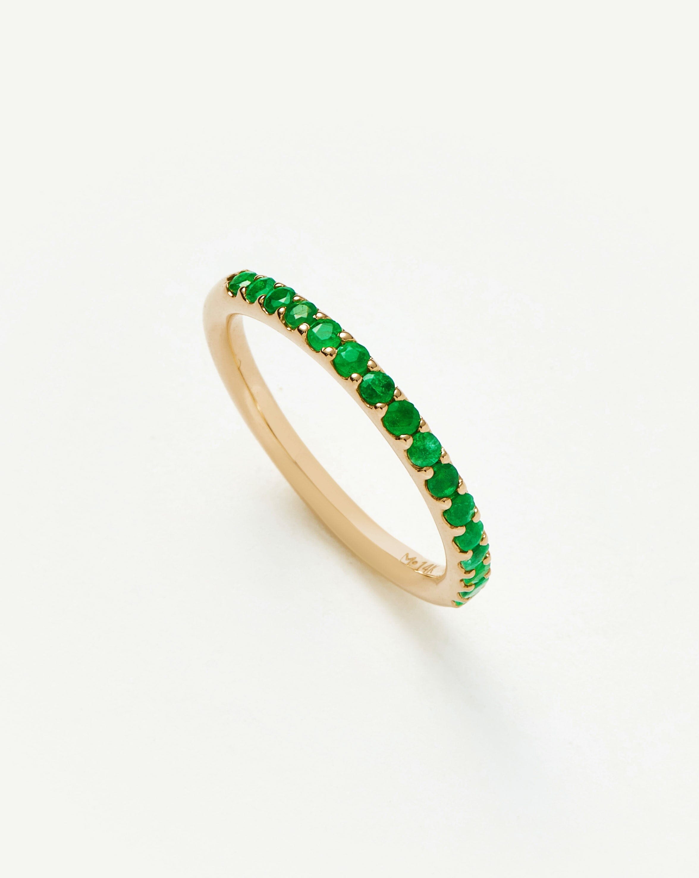 Fine Half Emerald Eternity Ring Rings Missoma 