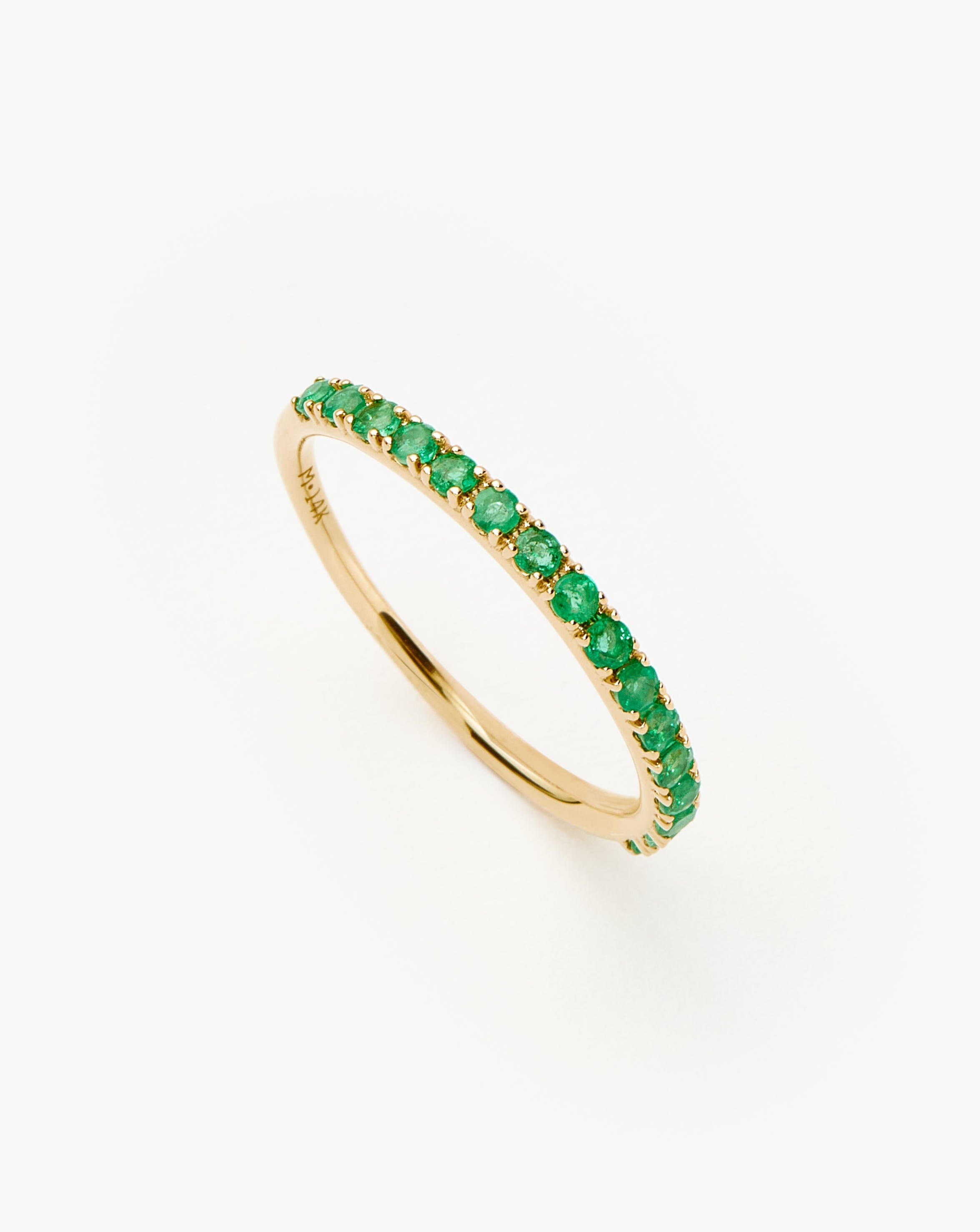 Fine Half Emerald Eternity Ring Rings Missoma 