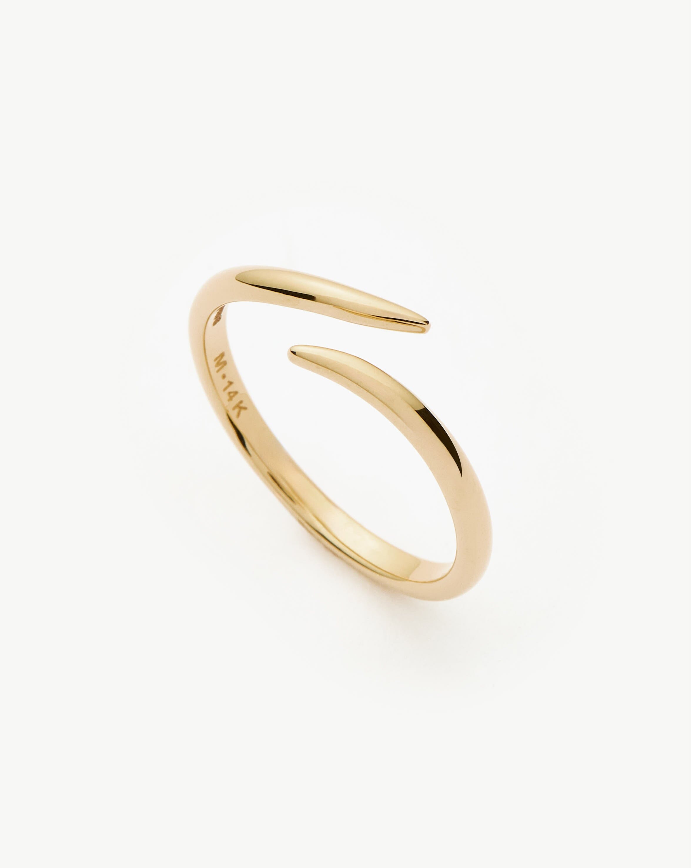 Fine Open Claw Ring | 14ct Solid Gold Rings Missoma 