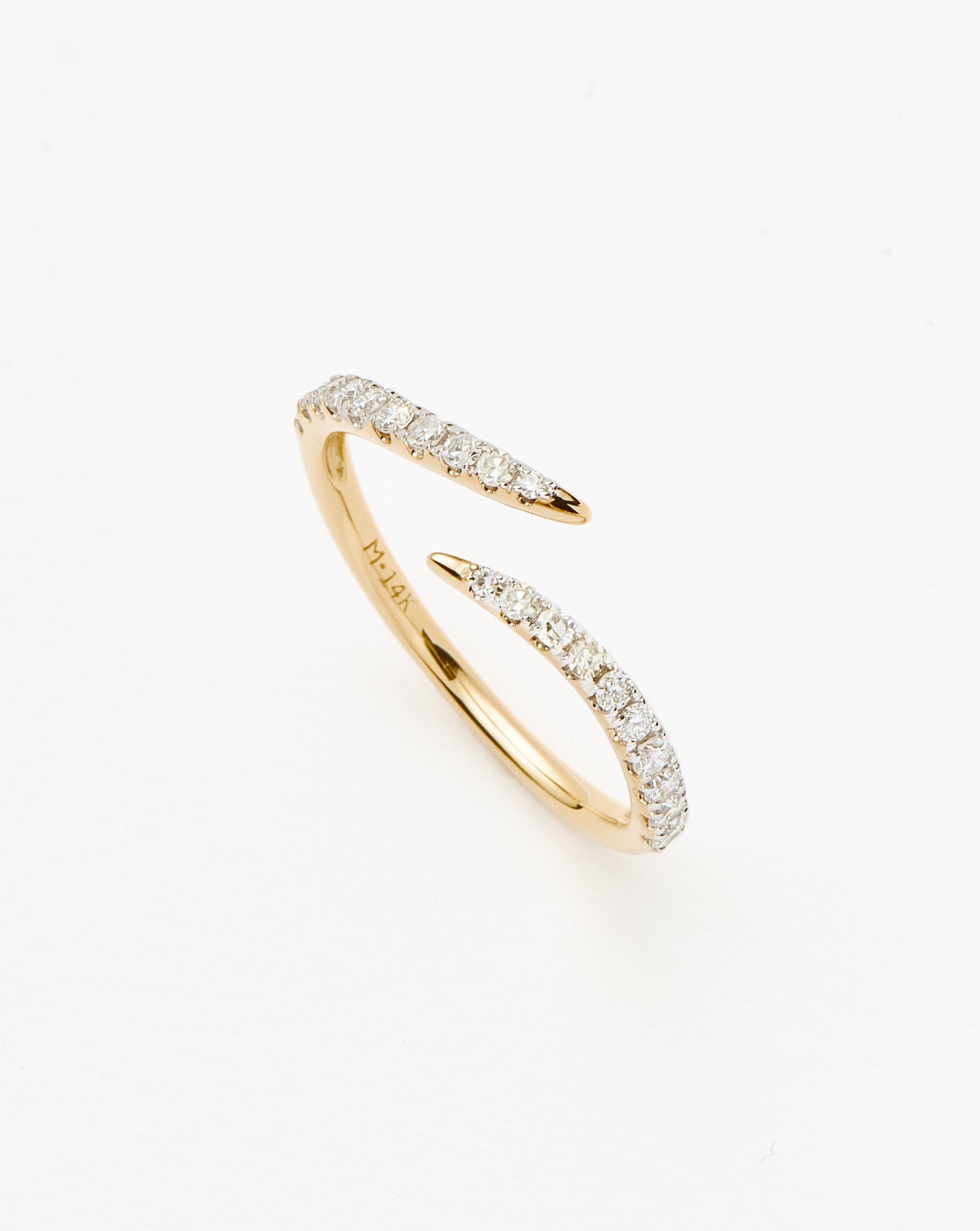 Fine Open Claw Ring | 14ct Solid Gold/Diamond Rings Missoma 