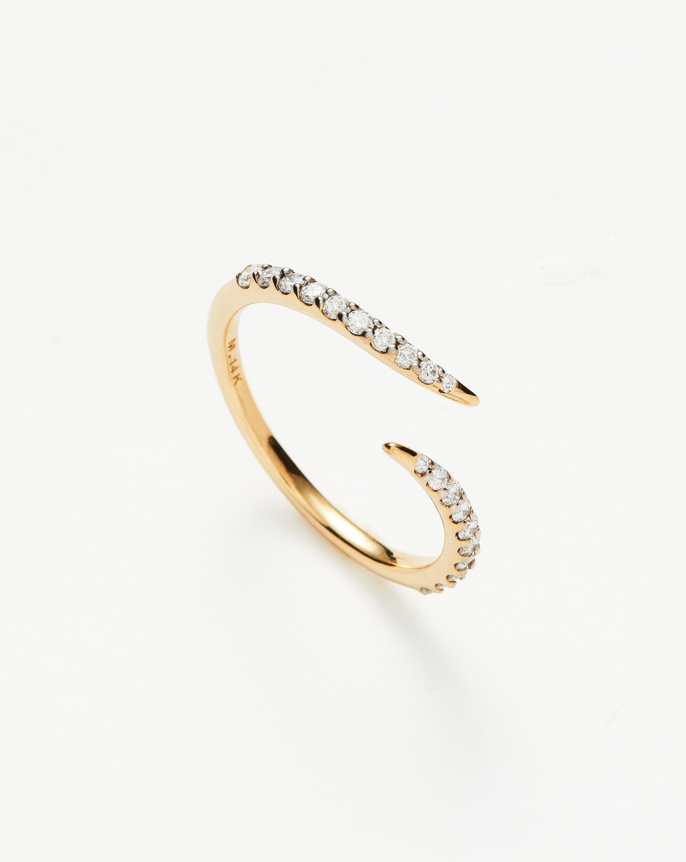 Fine Open Claw Ring | 14ct Solid Gold/Diamond Rings Missoma 