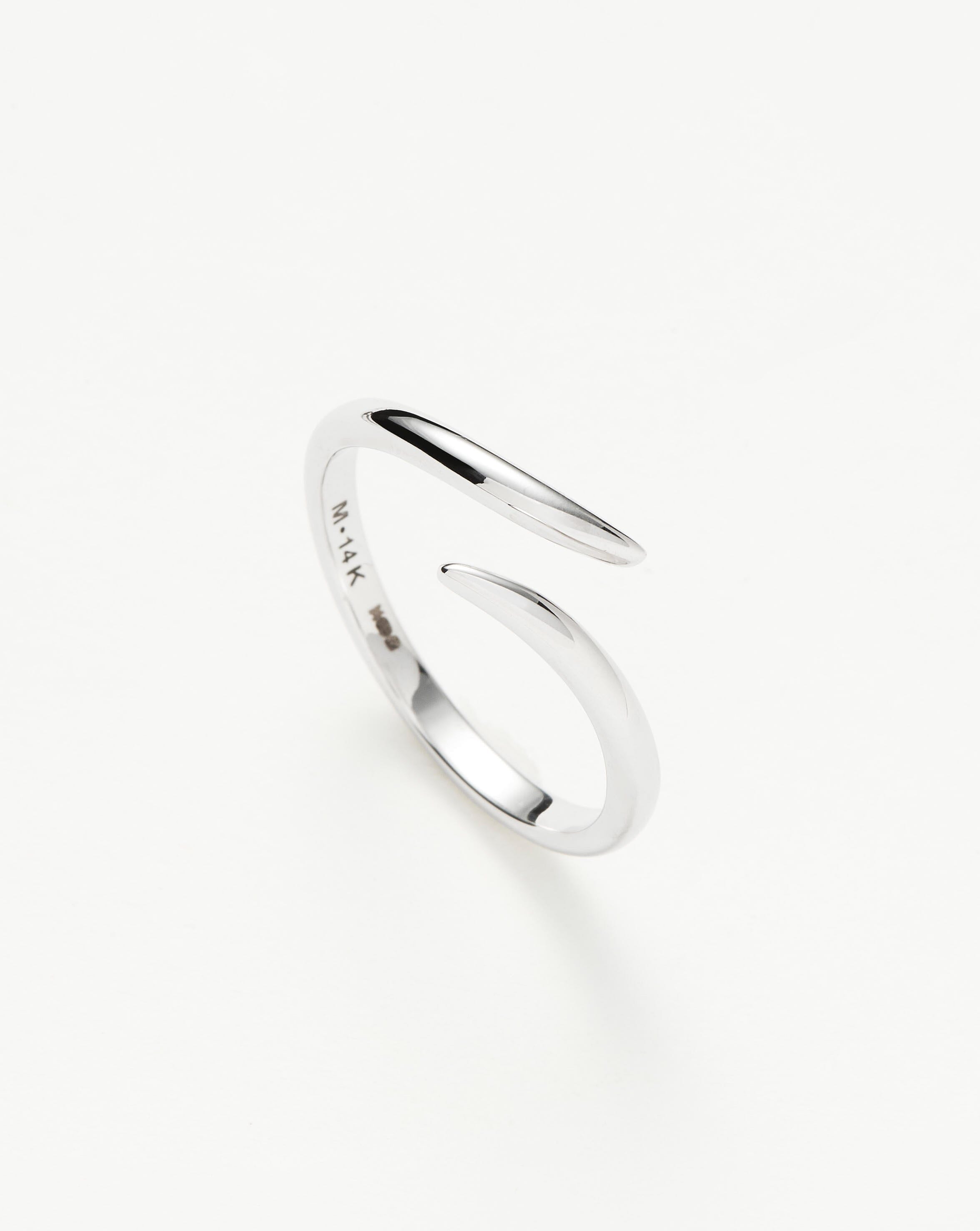 Fine Open Claw Ring | 14ct White Gold Rings Missoma 
