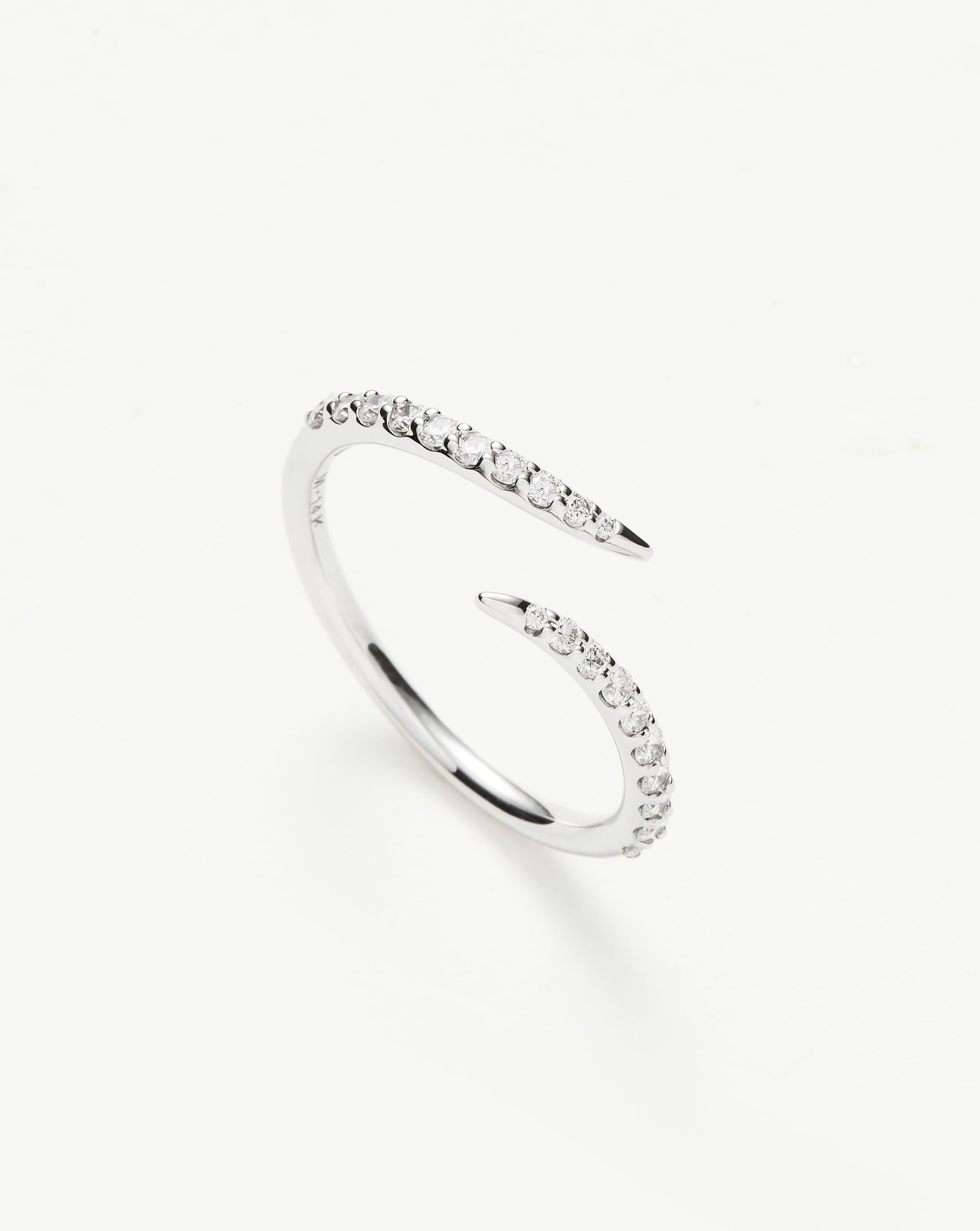 Fine Open Claw Ring | 14ct White Gold/Diamond Rings Missoma 