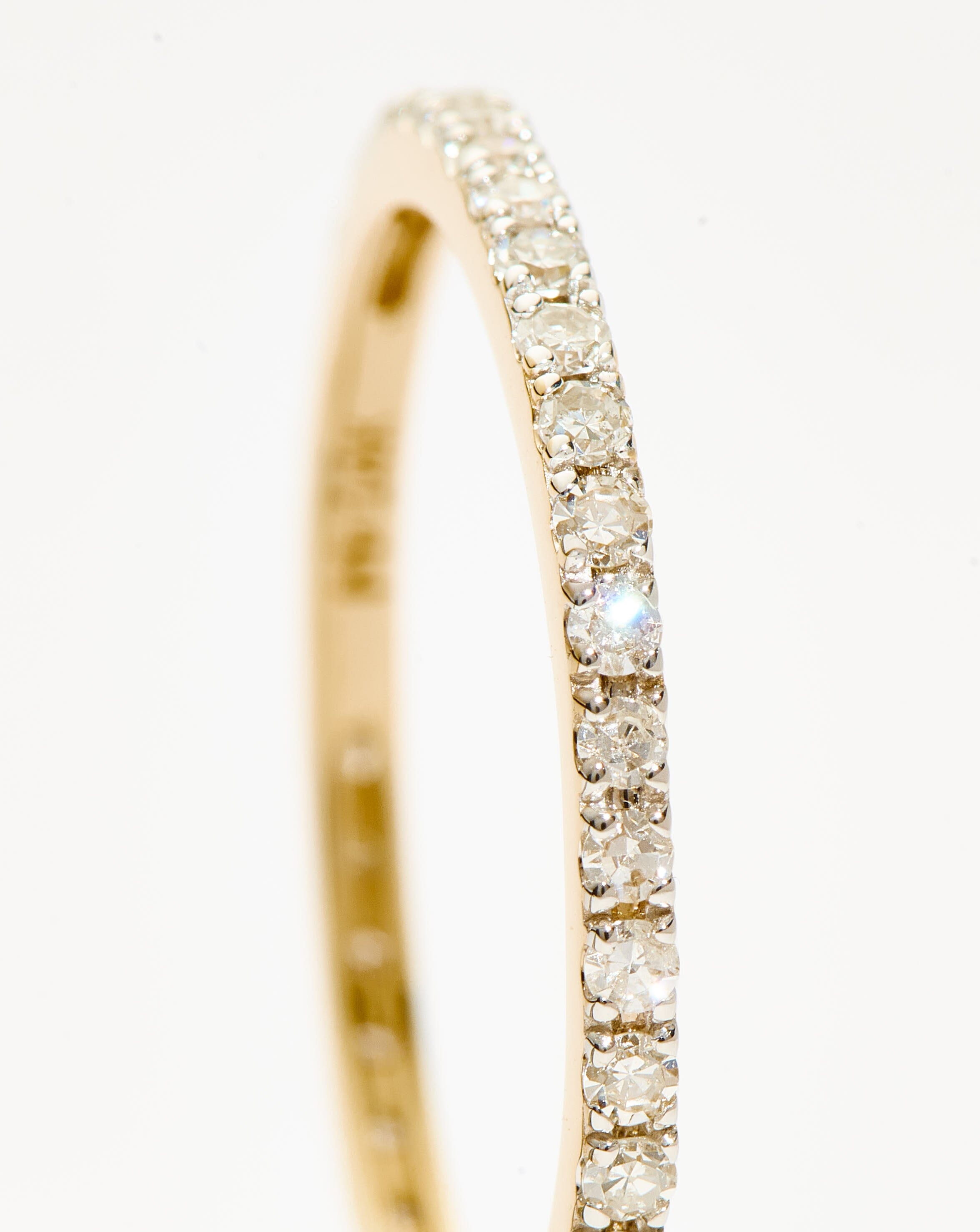 Fine Slim Eternity Ring | 14ct Solid Gold/Diamond Rings Missoma 