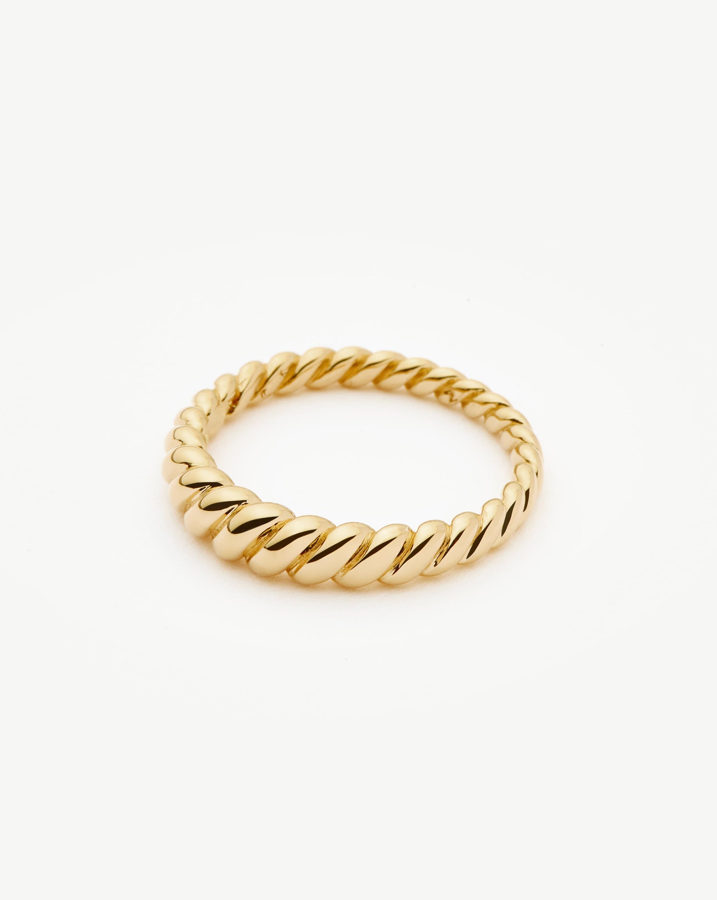 Fine Twisted Classic Ring | 14ct Solid Gold Rings Missoma 