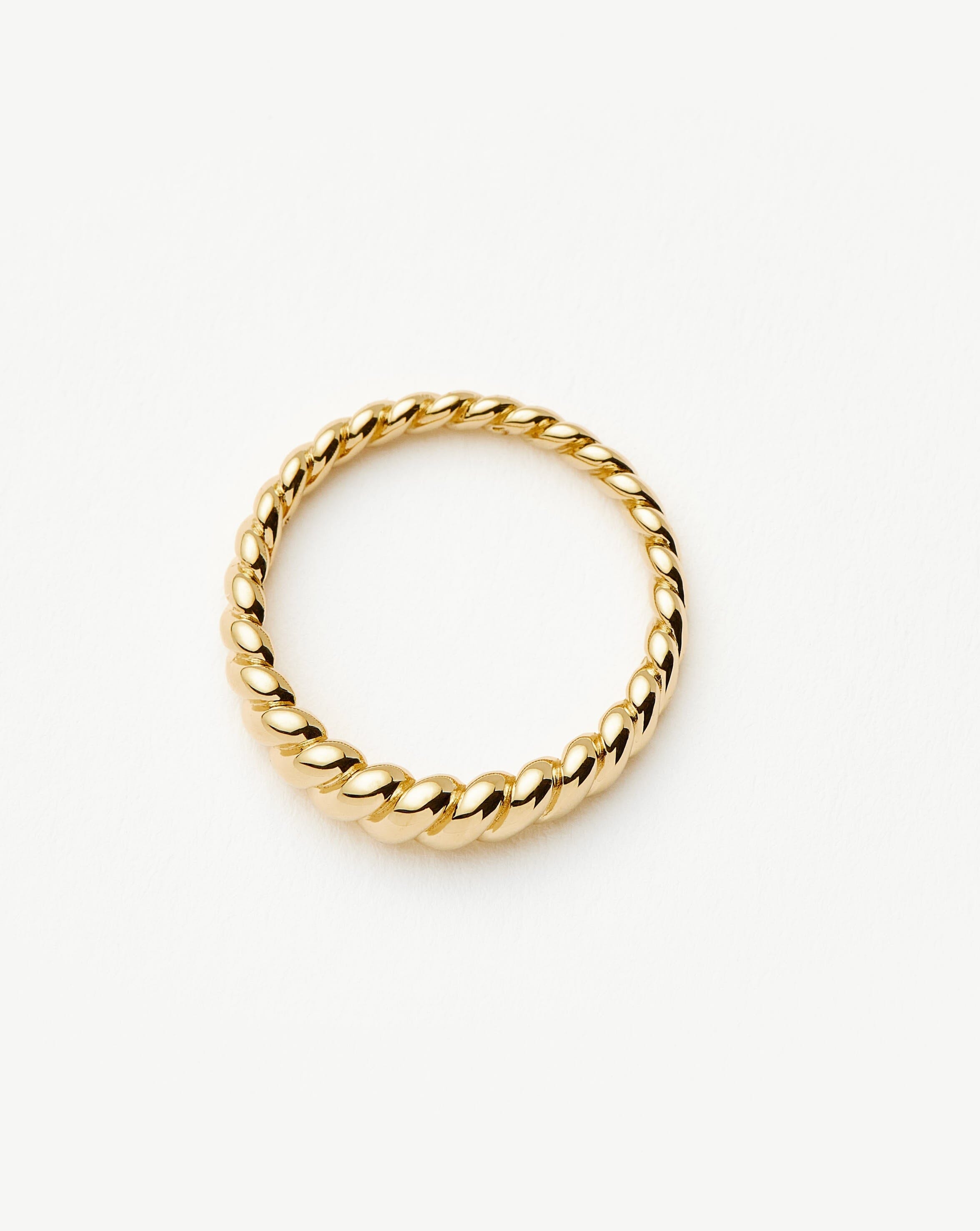 Fine Twisted Classic Ring | 14ct Solid Gold Rings Missoma 