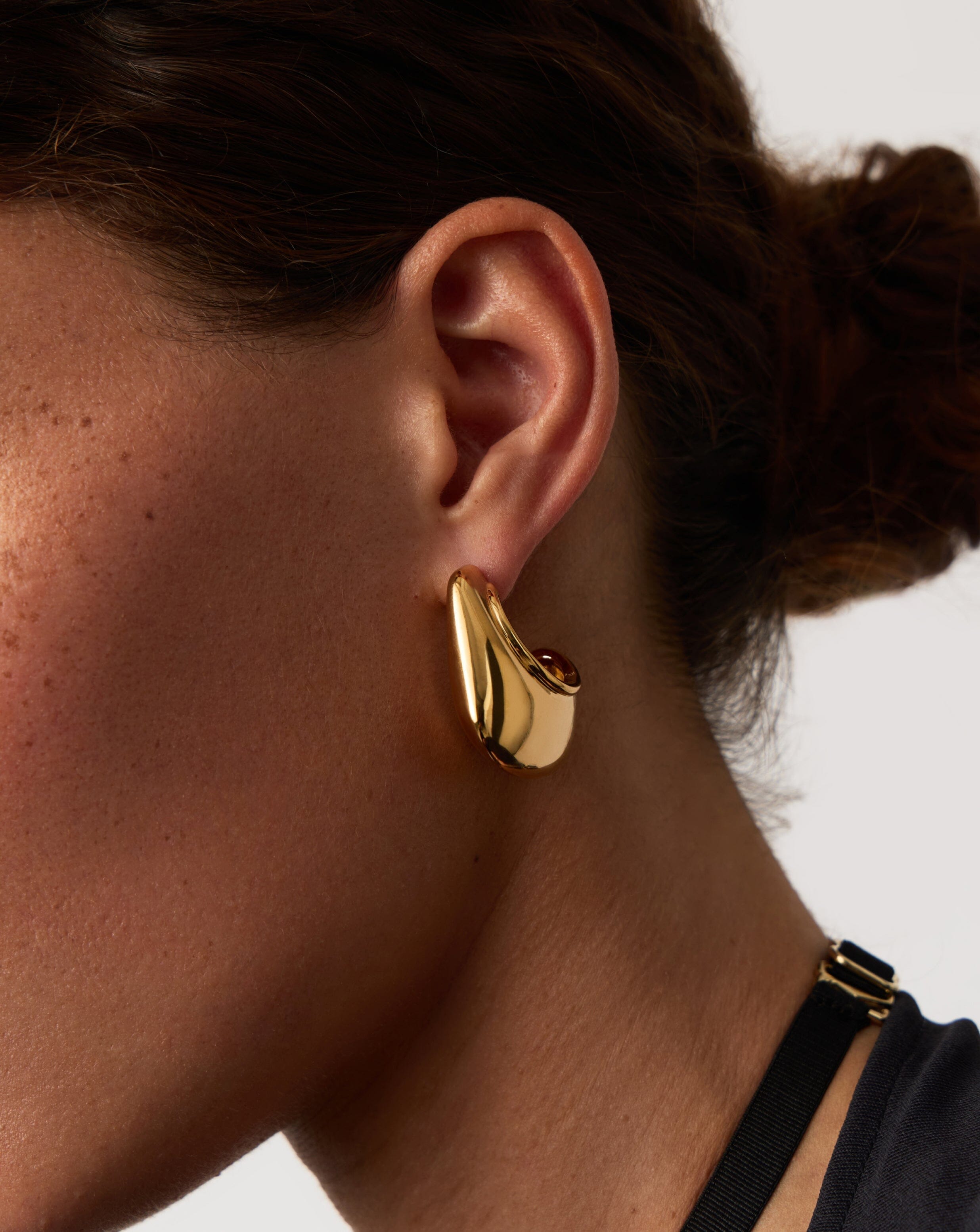 Hera Dome Large Hoop Earrings | 18ct Gold Plated Earrings Missoma 