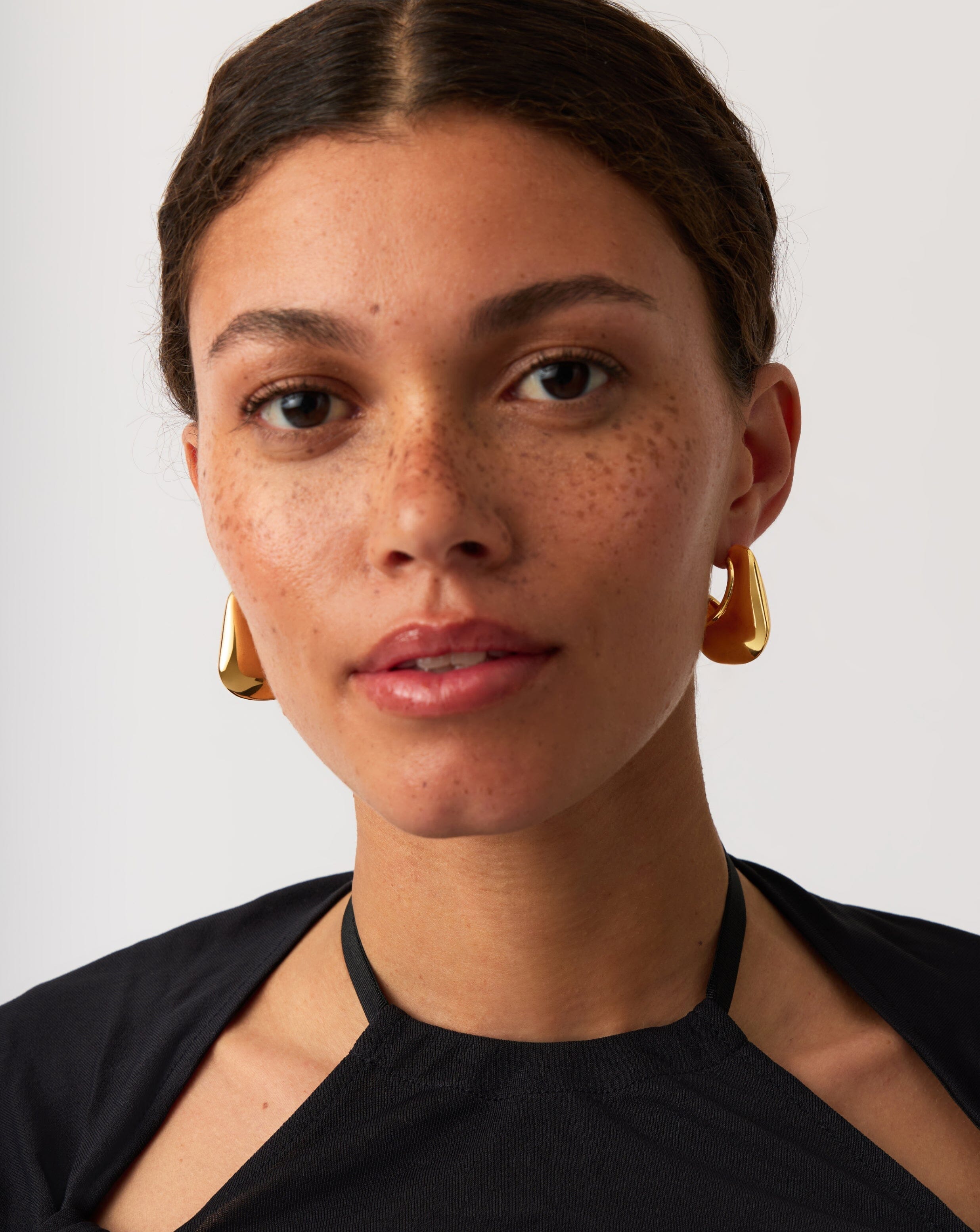 Hera Dome Large Hoop Earrings | 18ct Gold Plated Earrings Missoma 