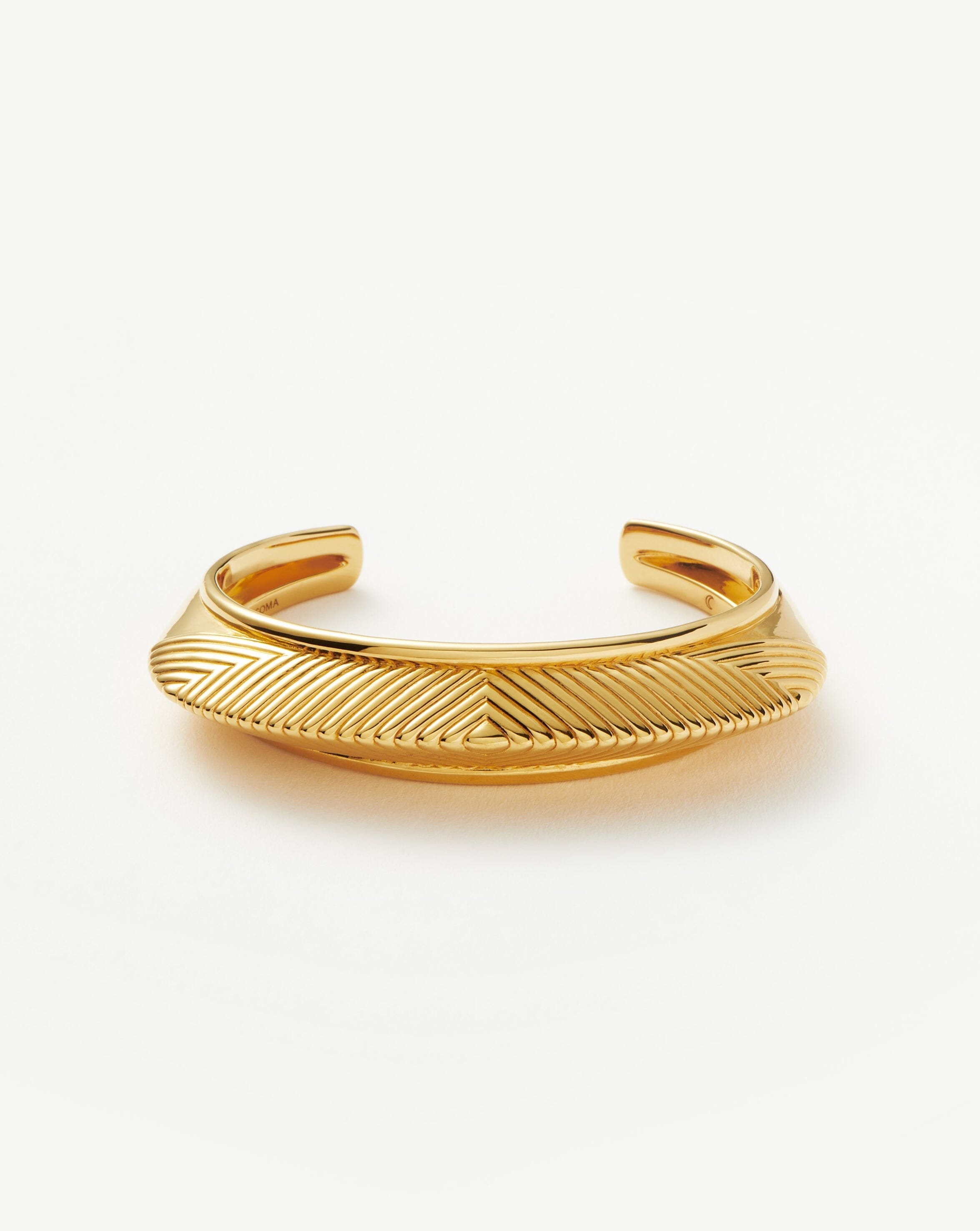 Hera Dome Ridge Statement Cuff Bracelet Bracelets Missoma 