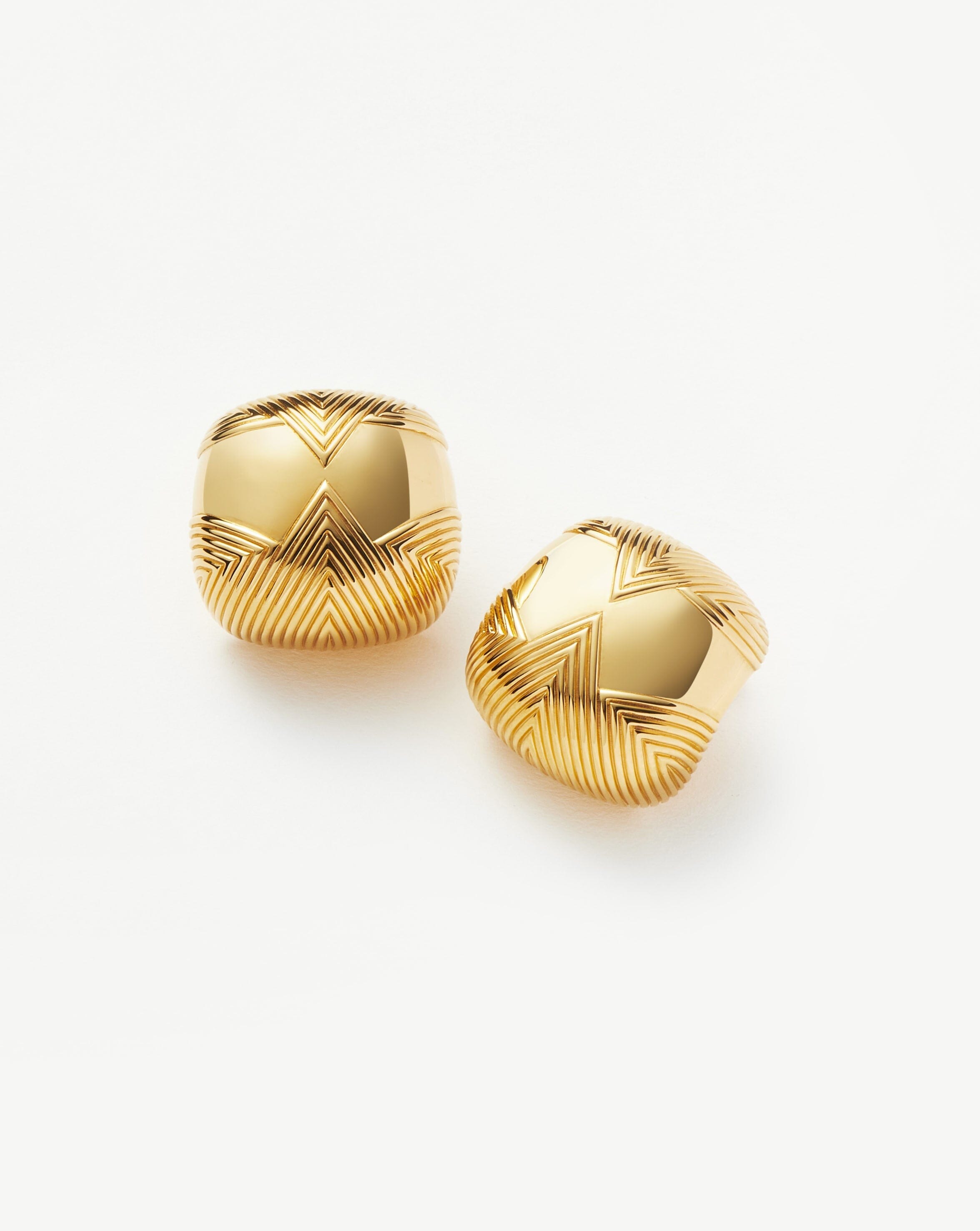 Hera Oversized Dome Ridge Stud Earrings Earrings Missoma 