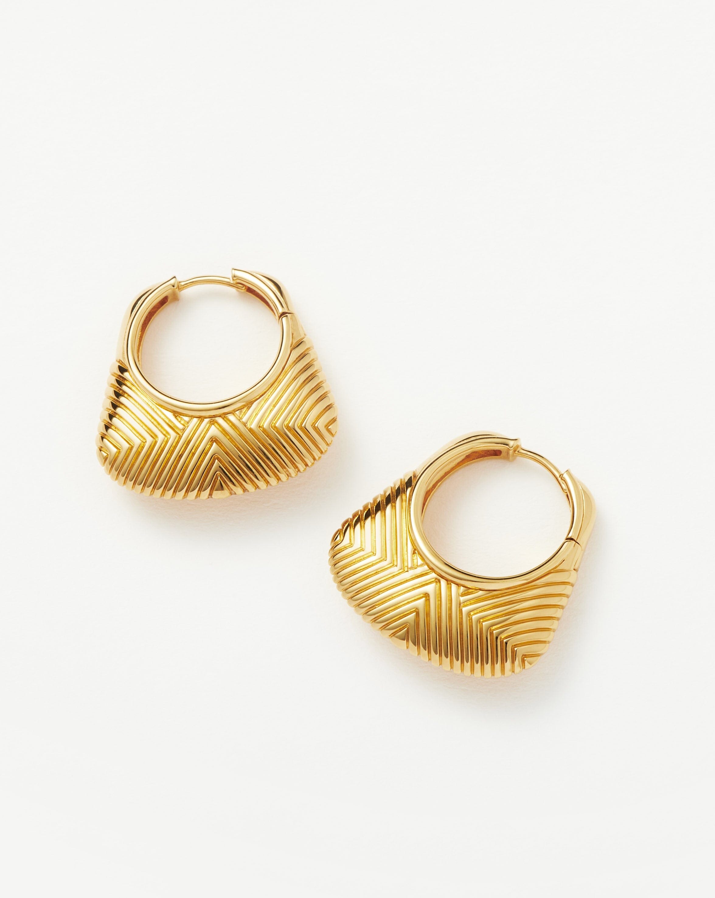 Hera Ridge Hoop Earrings Earrings Missoma 