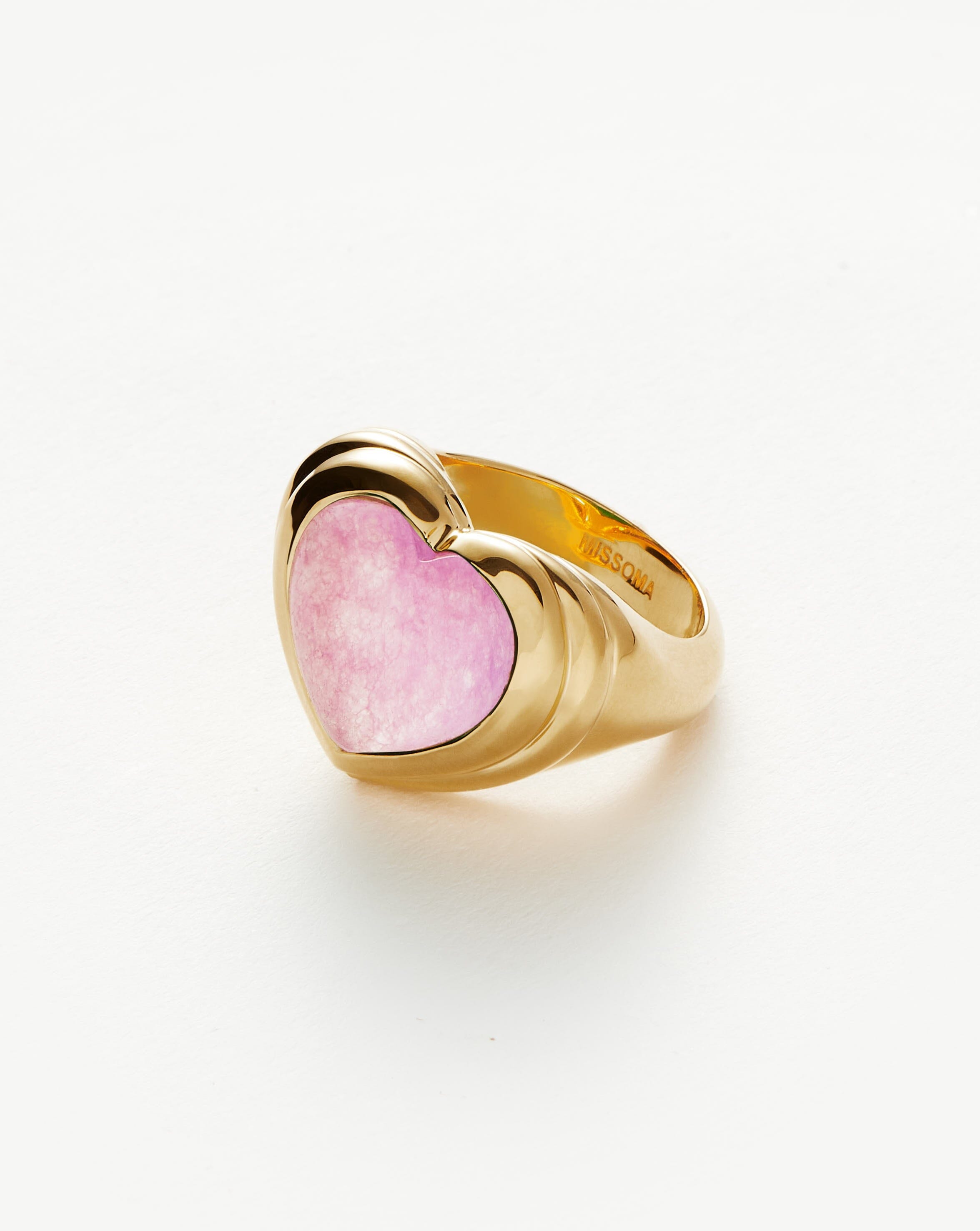 Jelly Heart Gemstone Ring | 18ct Gold Plated/Purple Quartz Rings Missoma 