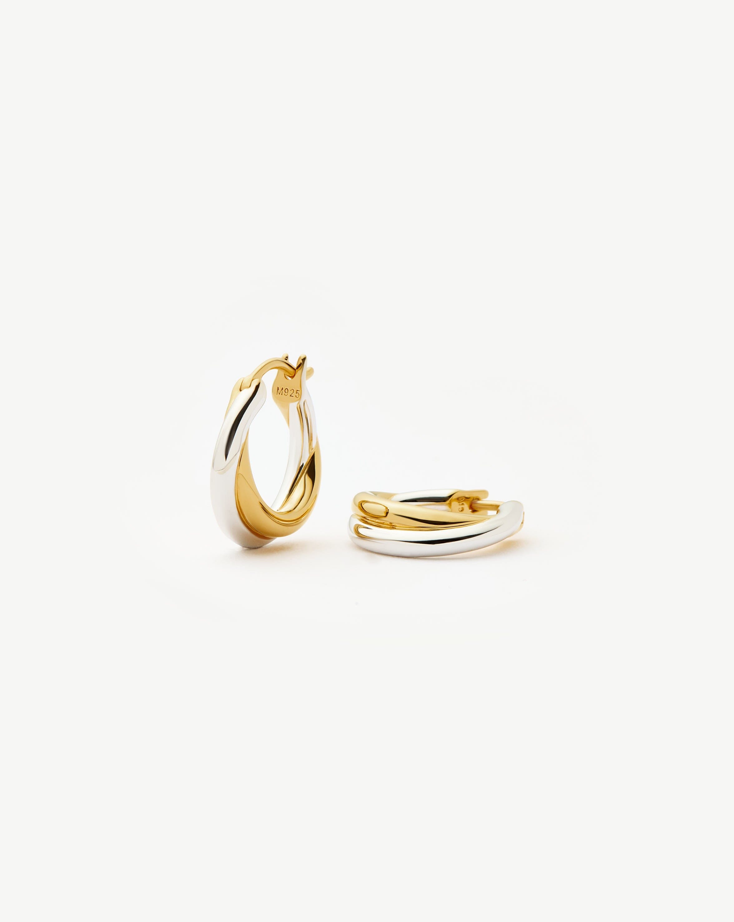 Lucy Williams Entwine Small Hoop Earrings | Mixed Metal Earrings Missoma 