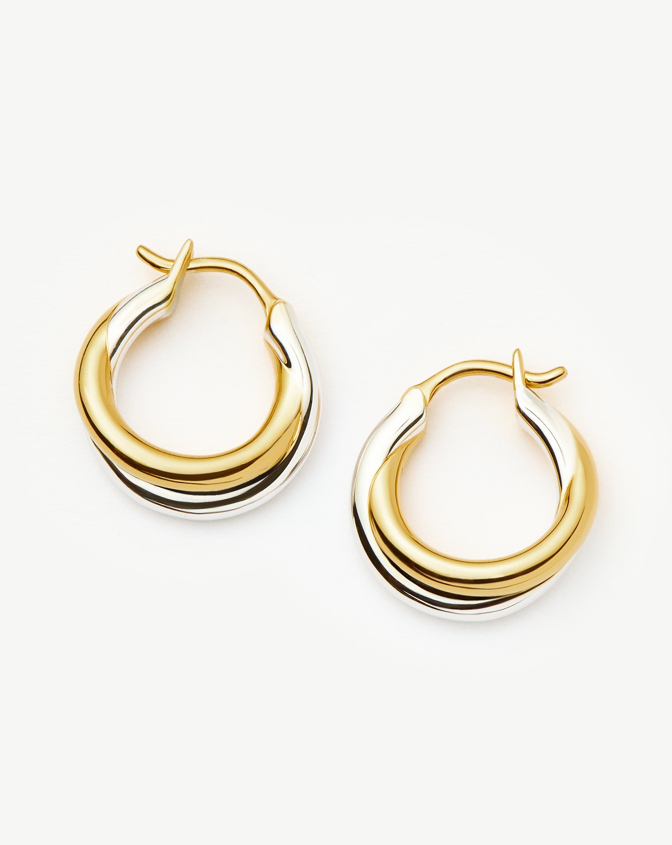 Lucy Williams Entwine Small Hoop Earrings | Mixed Metal Earrings Missoma 