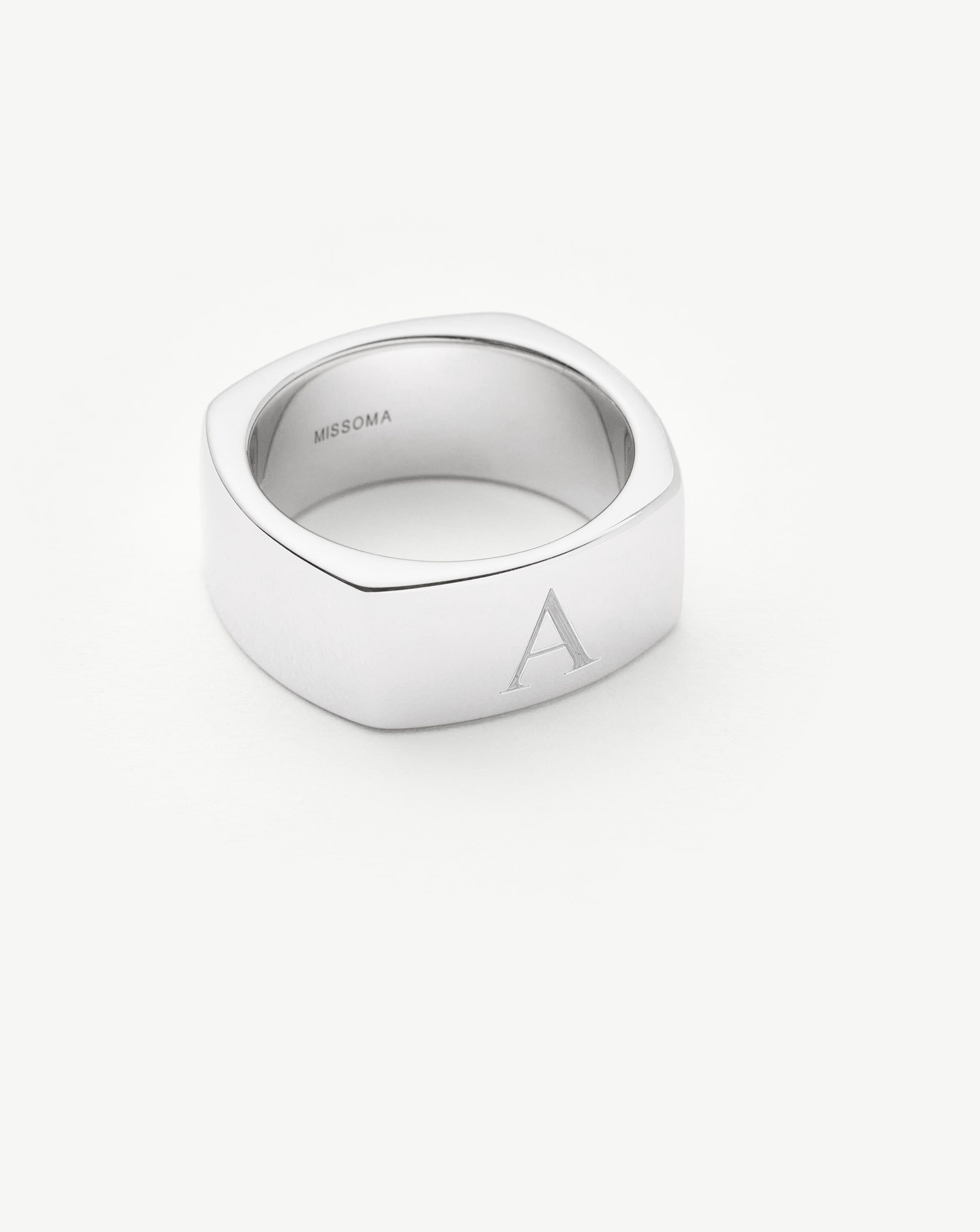 Mens Engravable Wide Ring | Sterling Silver Rings Missoma 