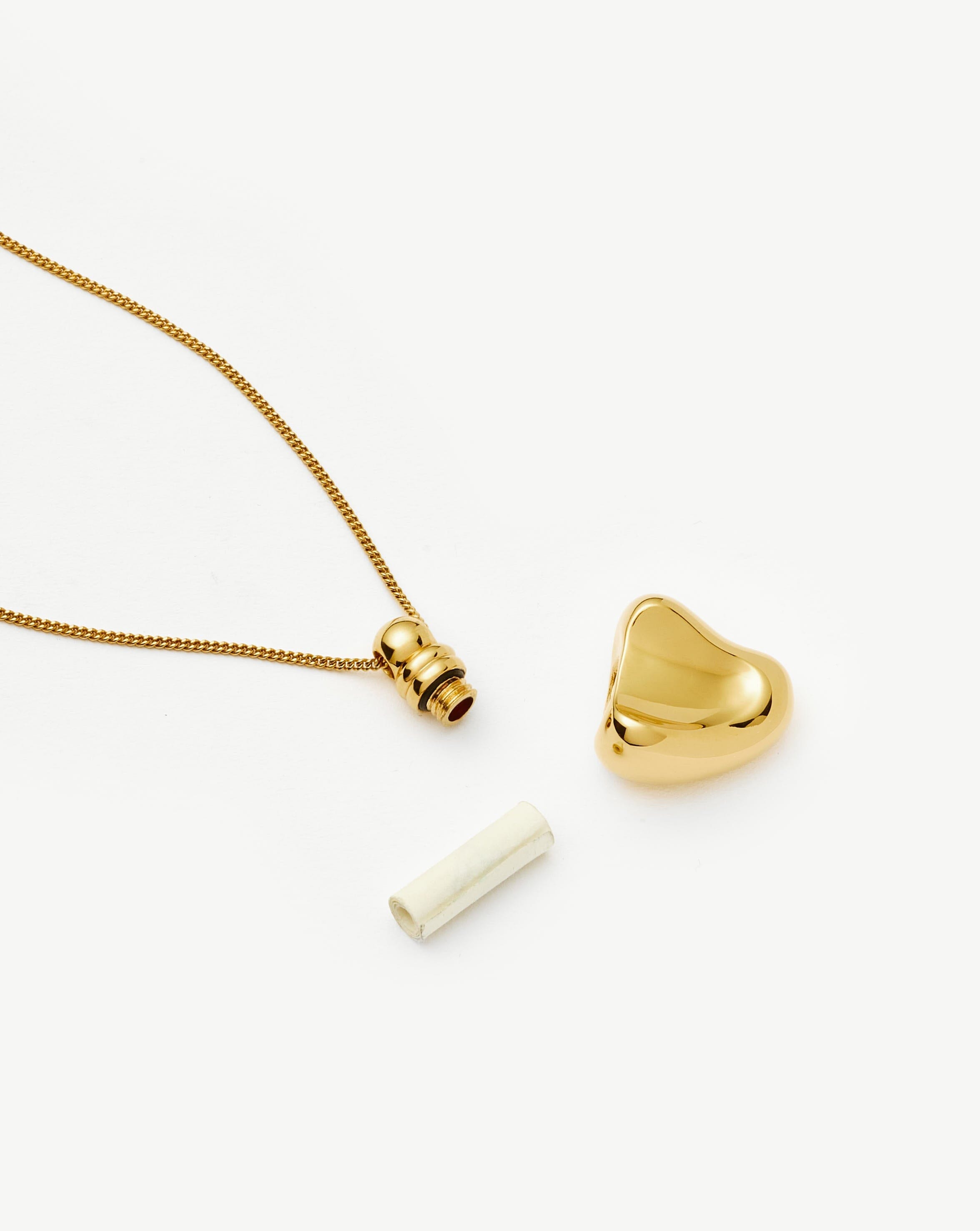 Message in a Bottle Heart Pendant Necklace | 18ct Gold Plated Necklaces Missoma 