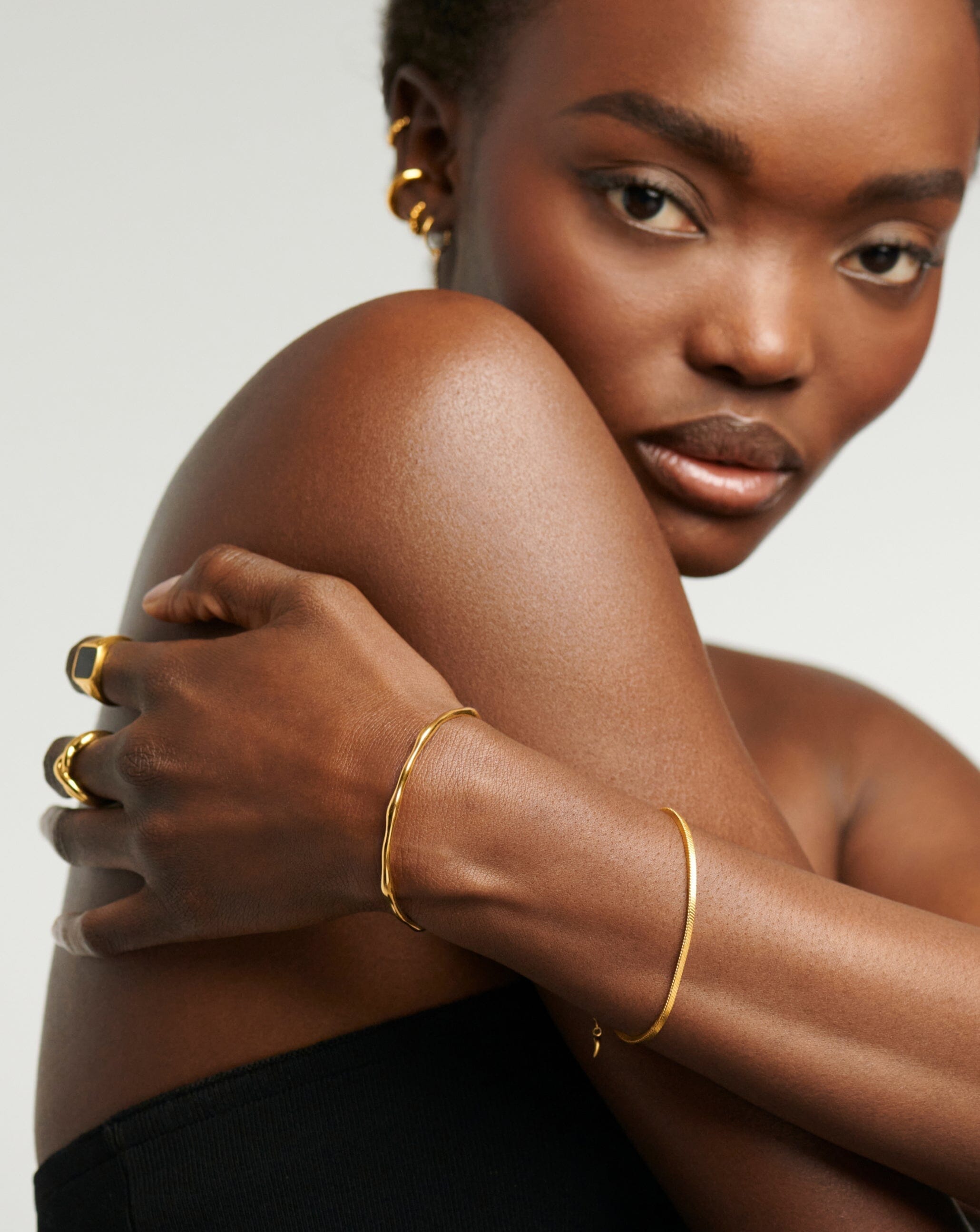 Molten Cuff Bracelet | 18ct Gold Plated Bracelets Missoma 