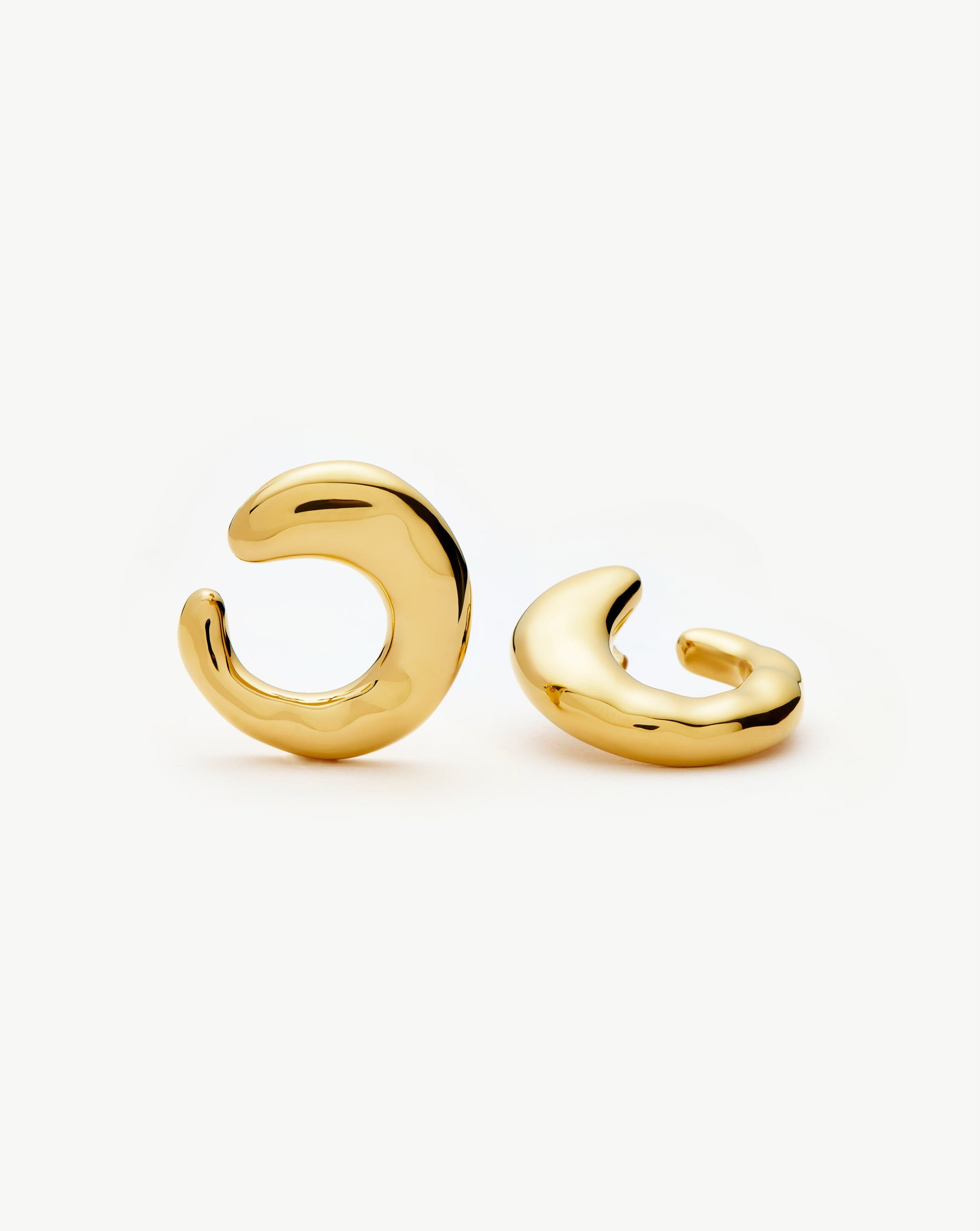 Molten Large Open Stud Earrings | 18ct Gold Plated Earrings Missoma 