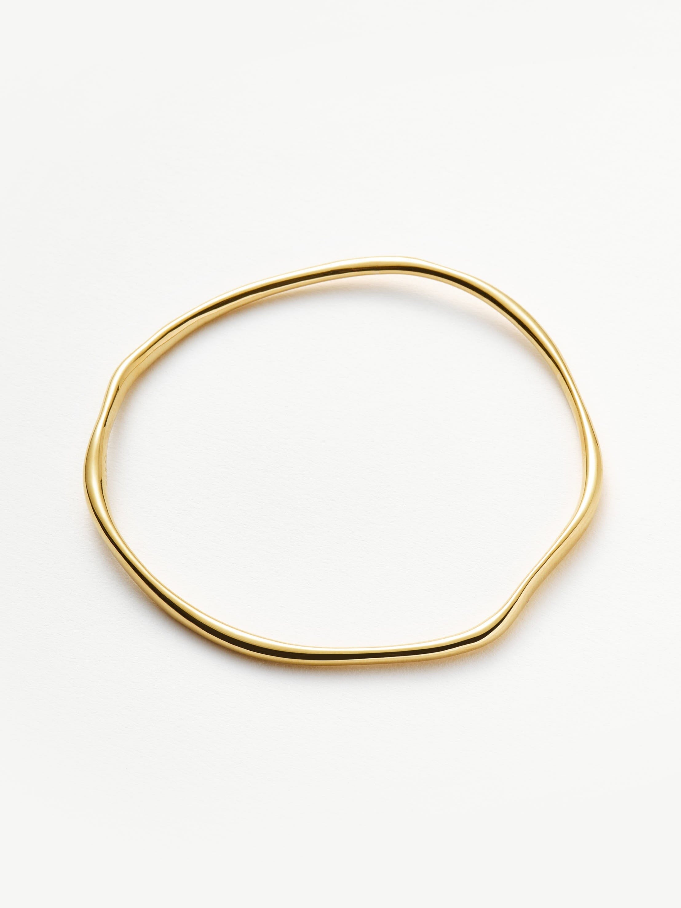 Molten Ripple Bangle | 18ct Gold Vermeil Bracelets Missoma 