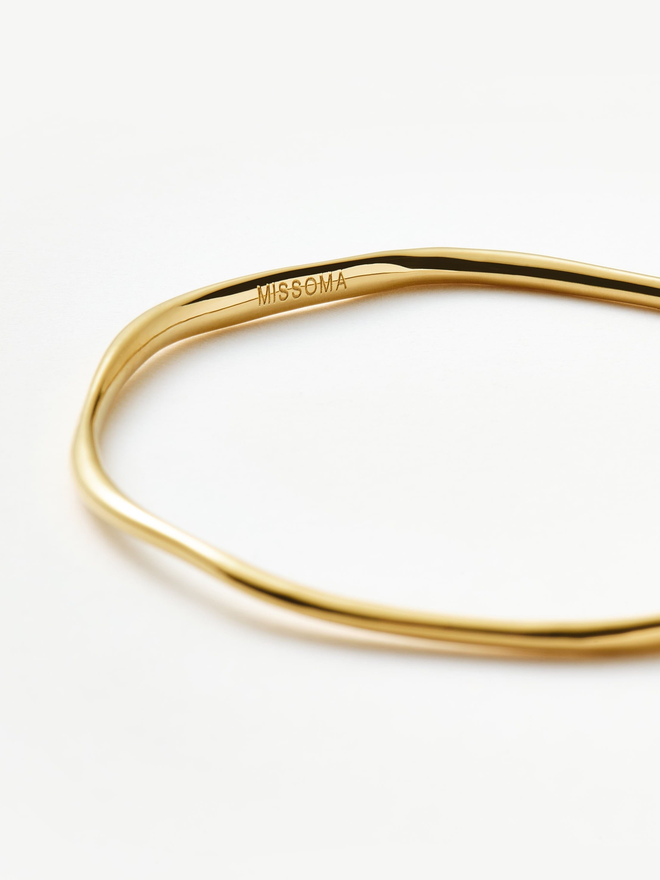 Molten Ripple Bangle | 18ct Gold Vermeil Bracelets Missoma 