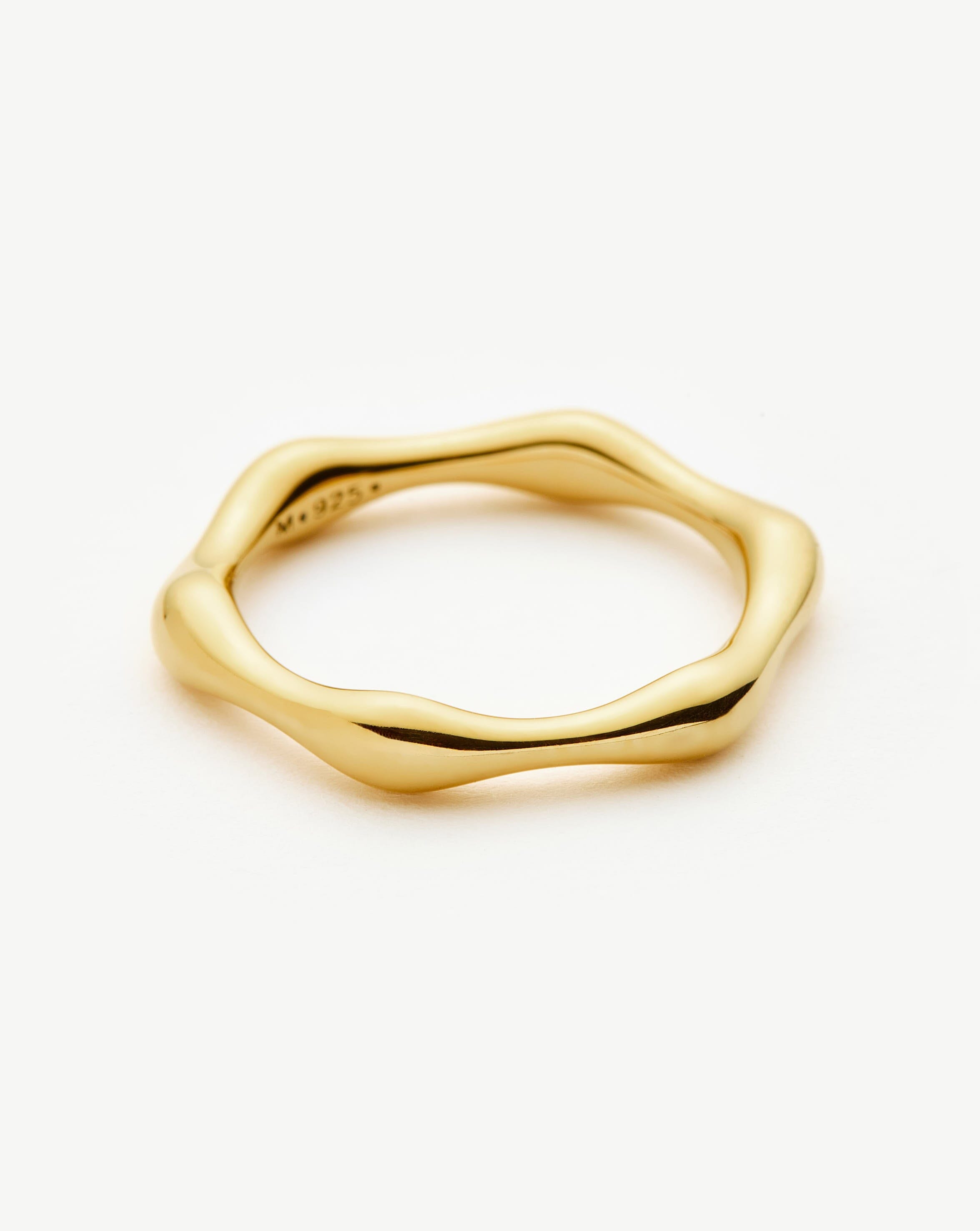 Molten Stacking Ring | 18ct Gold Vermeil Rings Missoma 