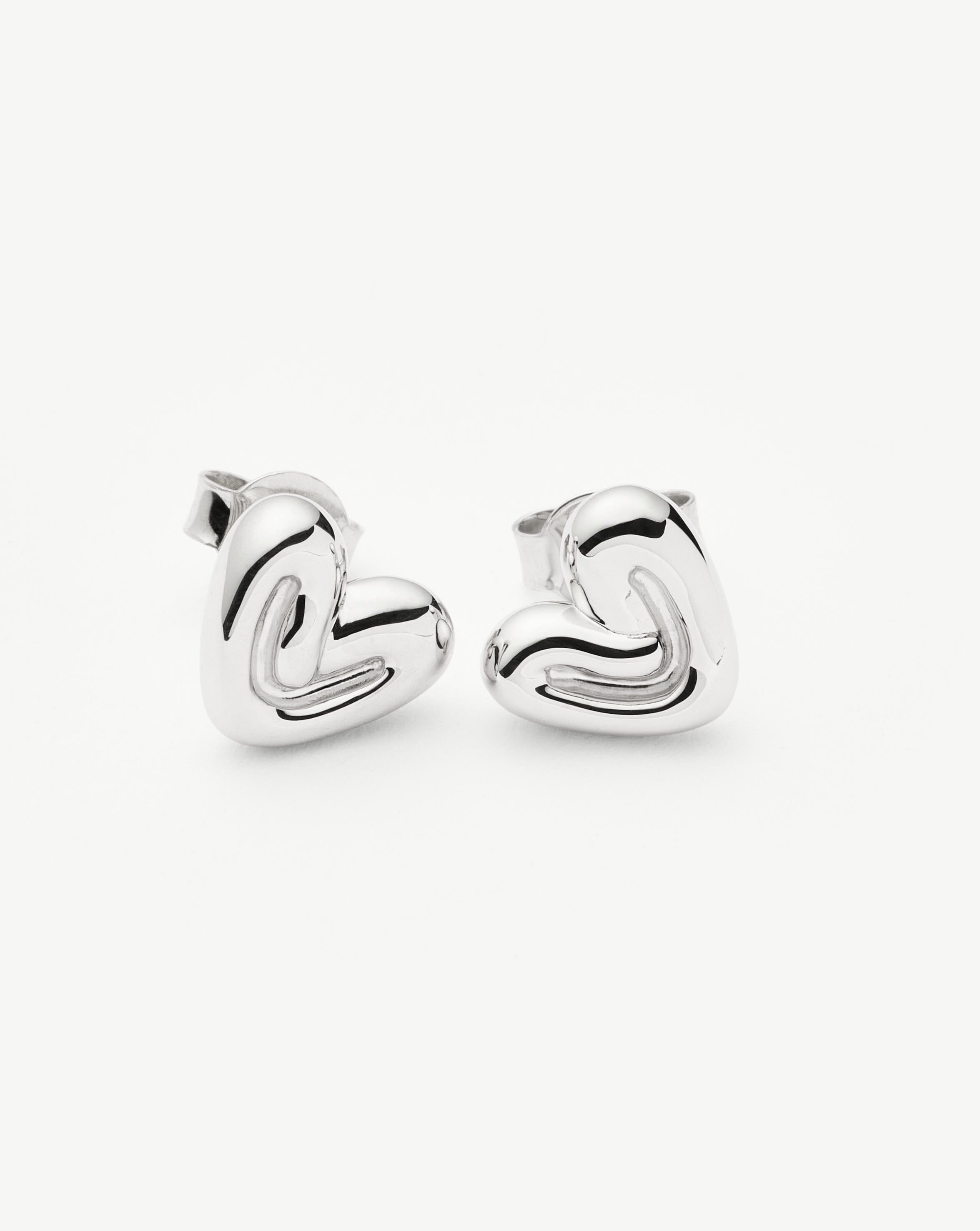 Puffy Heart Mini Stud Earrings | Sterling Silver Earrings Missoma 