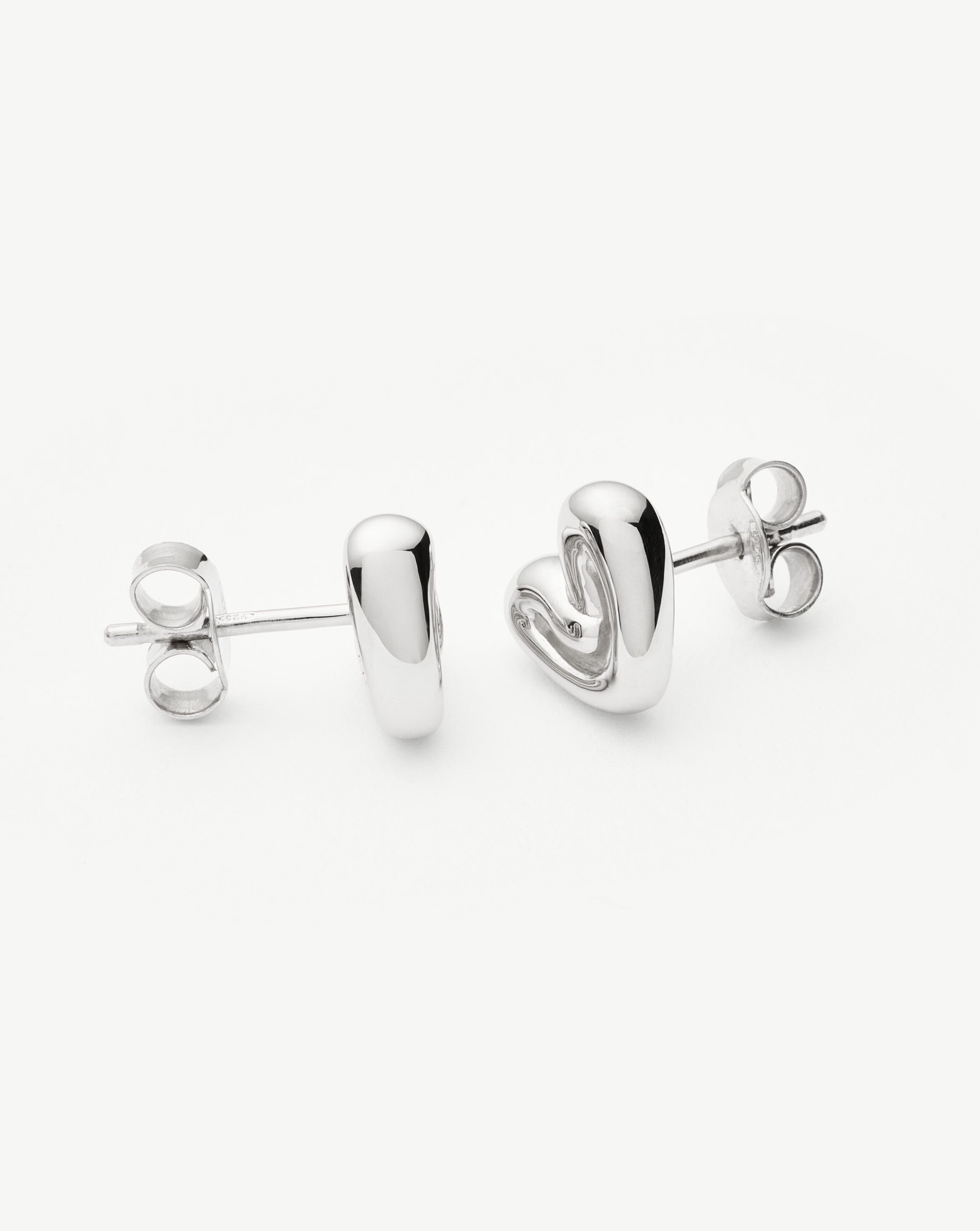 Puffy Heart Mini Stud Earrings | Sterling Silver Earrings Missoma 