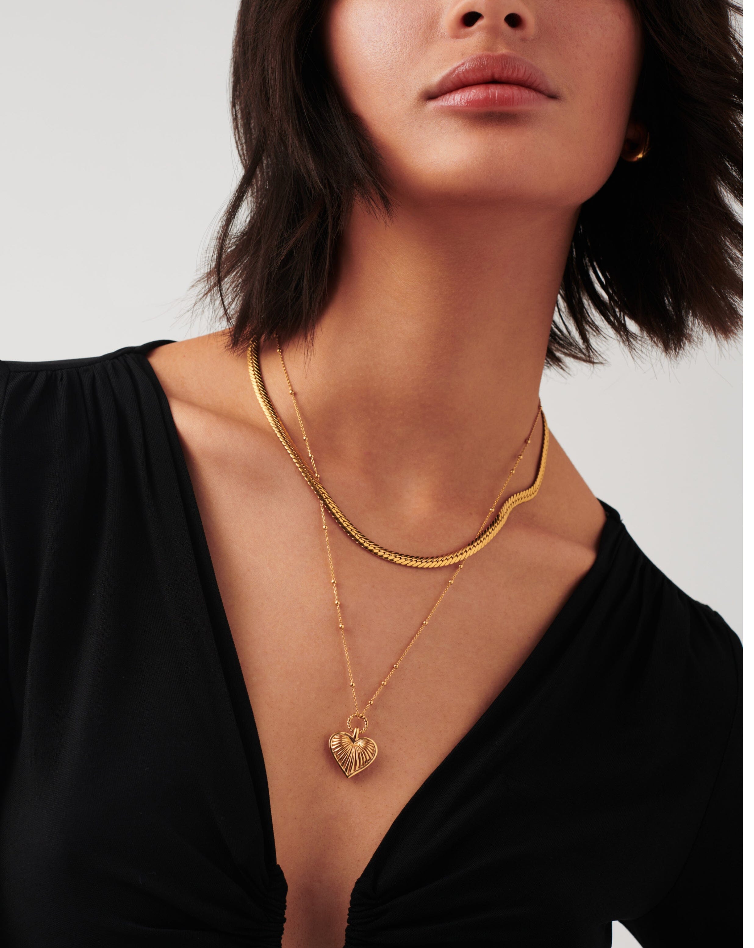 Ridge Heart Chain Necklace Set Layering Sets Missoma 