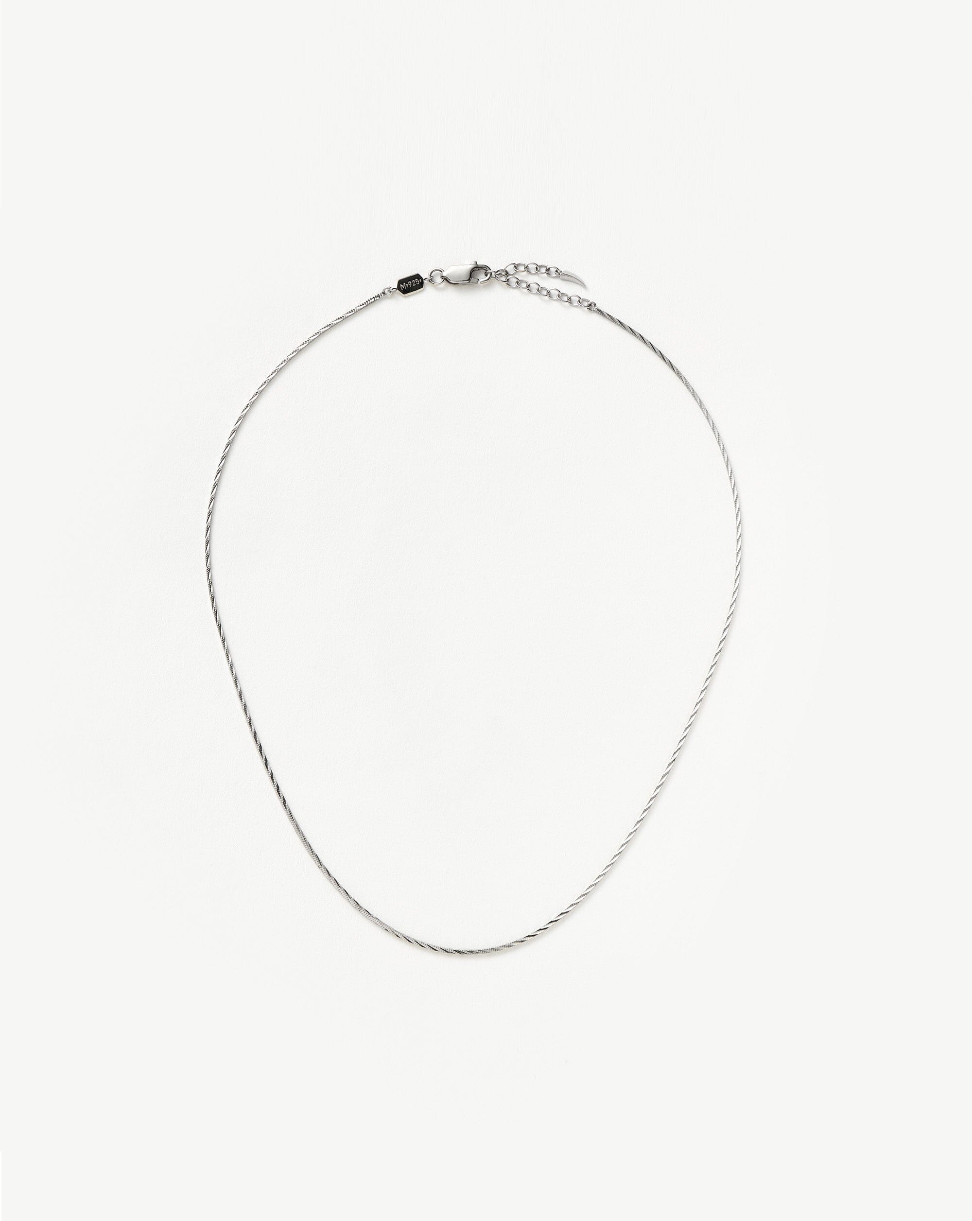 Savi Asymmetric Square Snake Chain Necklace Necklaces Missoma 