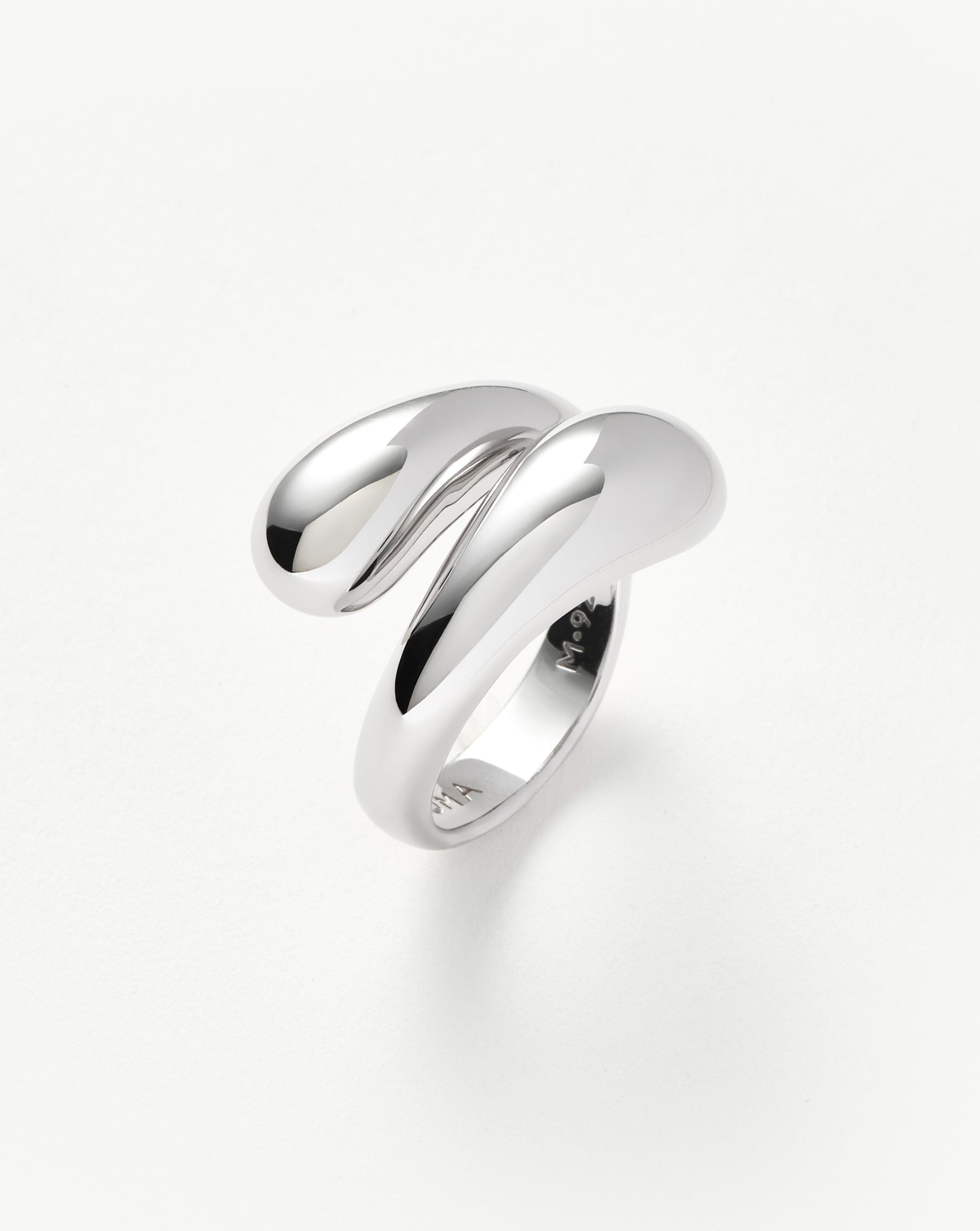 Savi Sculptural Crossover Ring | Sterling Silver Rings Missoma 