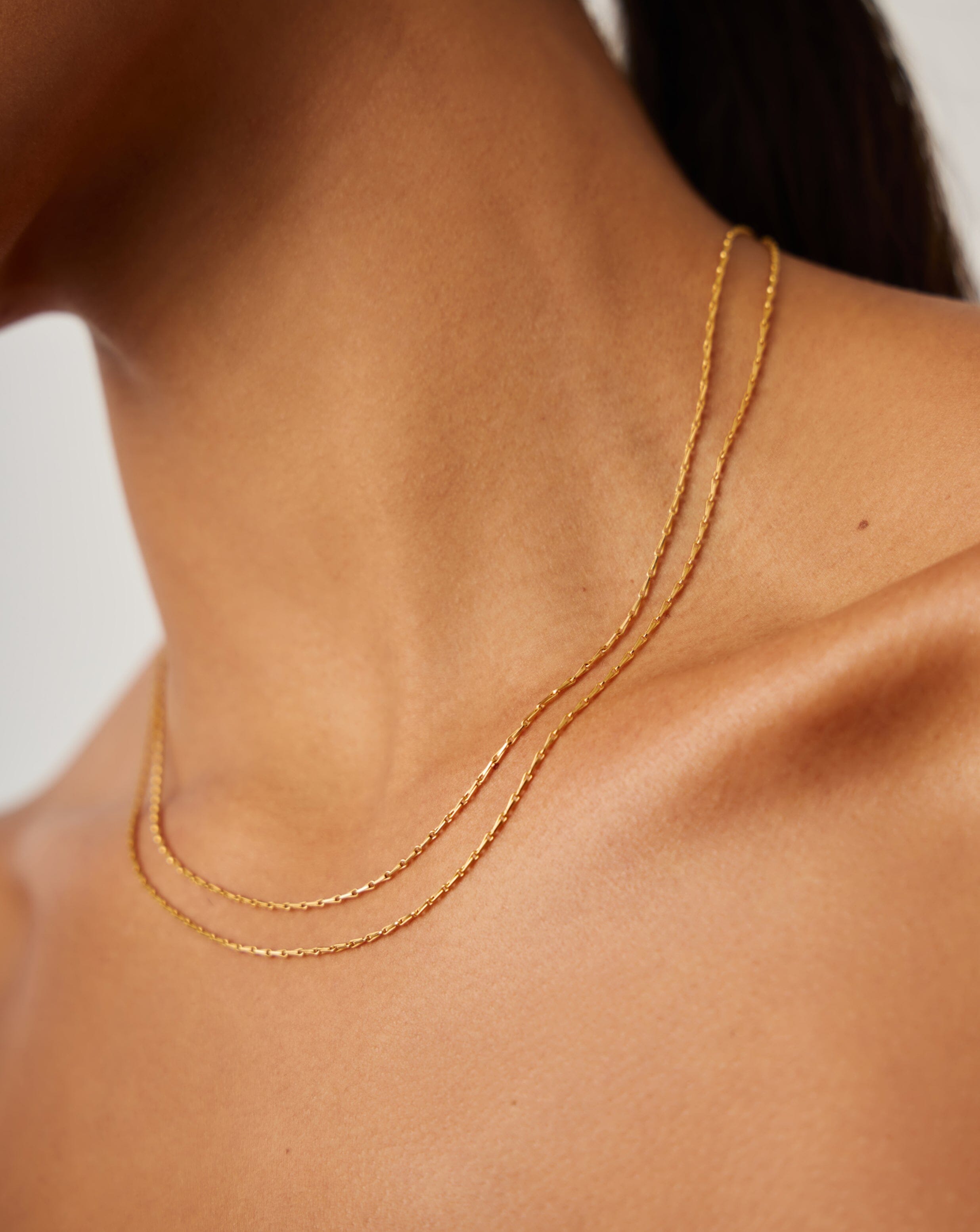 Savi Twisted Double Chain Necklace | 18ct Gold Plated Necklaces Missoma 