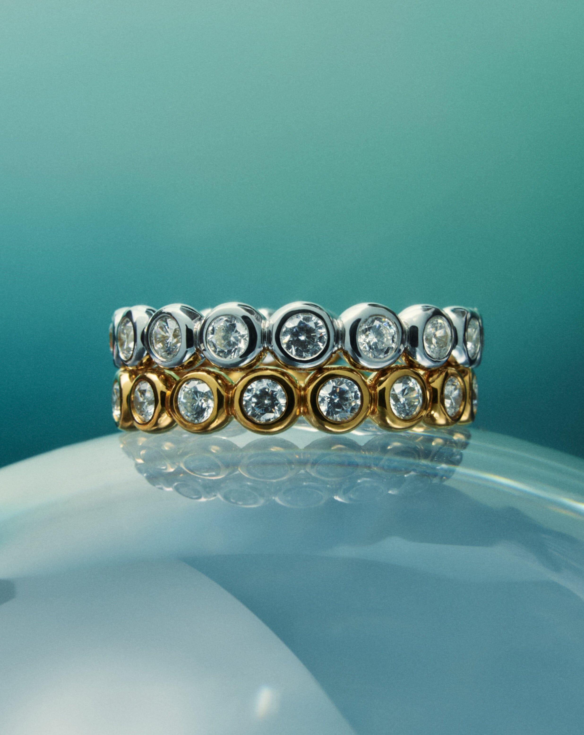 Tennis Eternity Stacking Ring | 18ct Gold Vermeil Cubic Zirconia Rings Missoma 